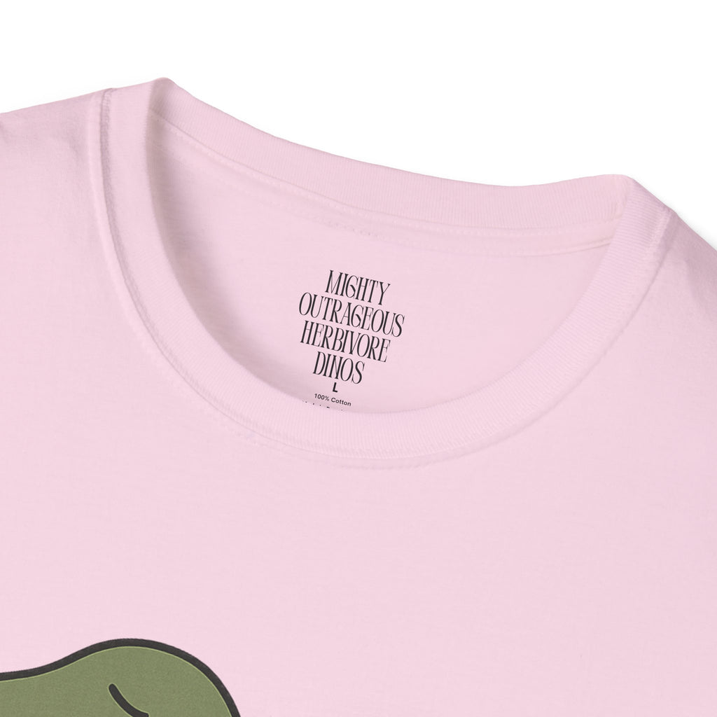 Funny Dinosaur T-Shirt, Cute Gift for Dino Lovers, Tiny Arms Big Emotions Tee, Unisex Softstyle Tee, Quirky Fashion, Humor Shirt