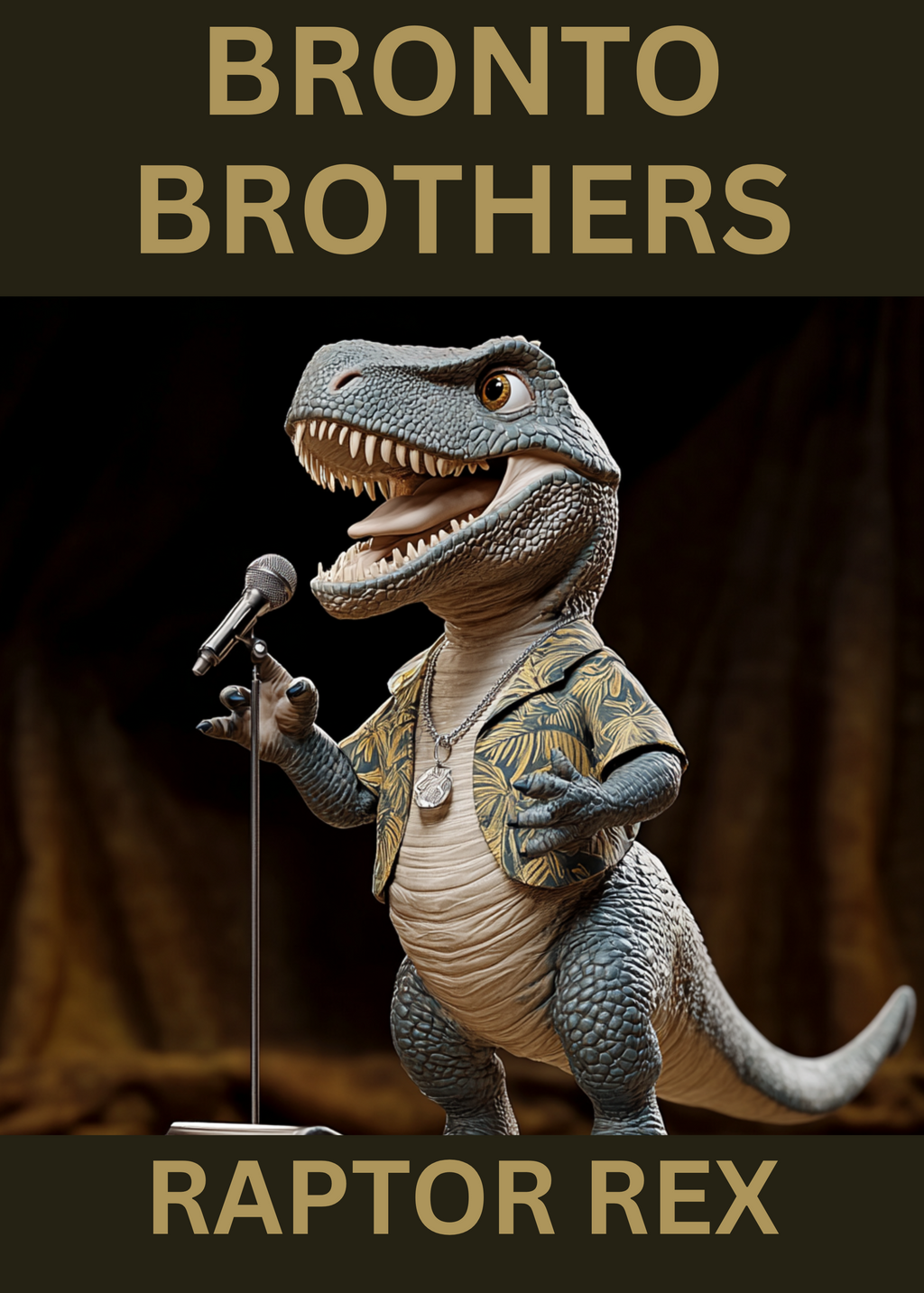 Axe Raptor Bronto Brothers Dinosaur Coffee Mug, Fun Dino Mug, Gifts for Musicians, Unique Coffee Lover's Mug, Funny Ceramic Cup