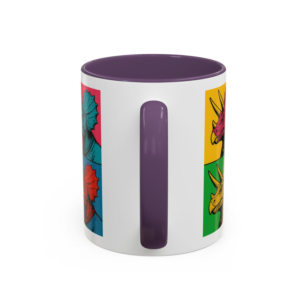 Colorful Triceratops Accent Coffee Mug - Funky Dinosaur Mug, Gift for Dino Lovers, Pop Art Coffee Cup, Holiday or Birthday Gift, Cute [...]