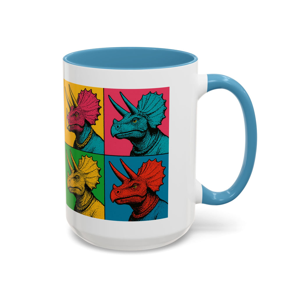 Colorful Triceratops Accent Coffee Mug - Funky Dinosaur Mug, Gift for Dino Lovers, Pop Art Coffee Cup, Holiday or Birthday Gift, Cute [...]