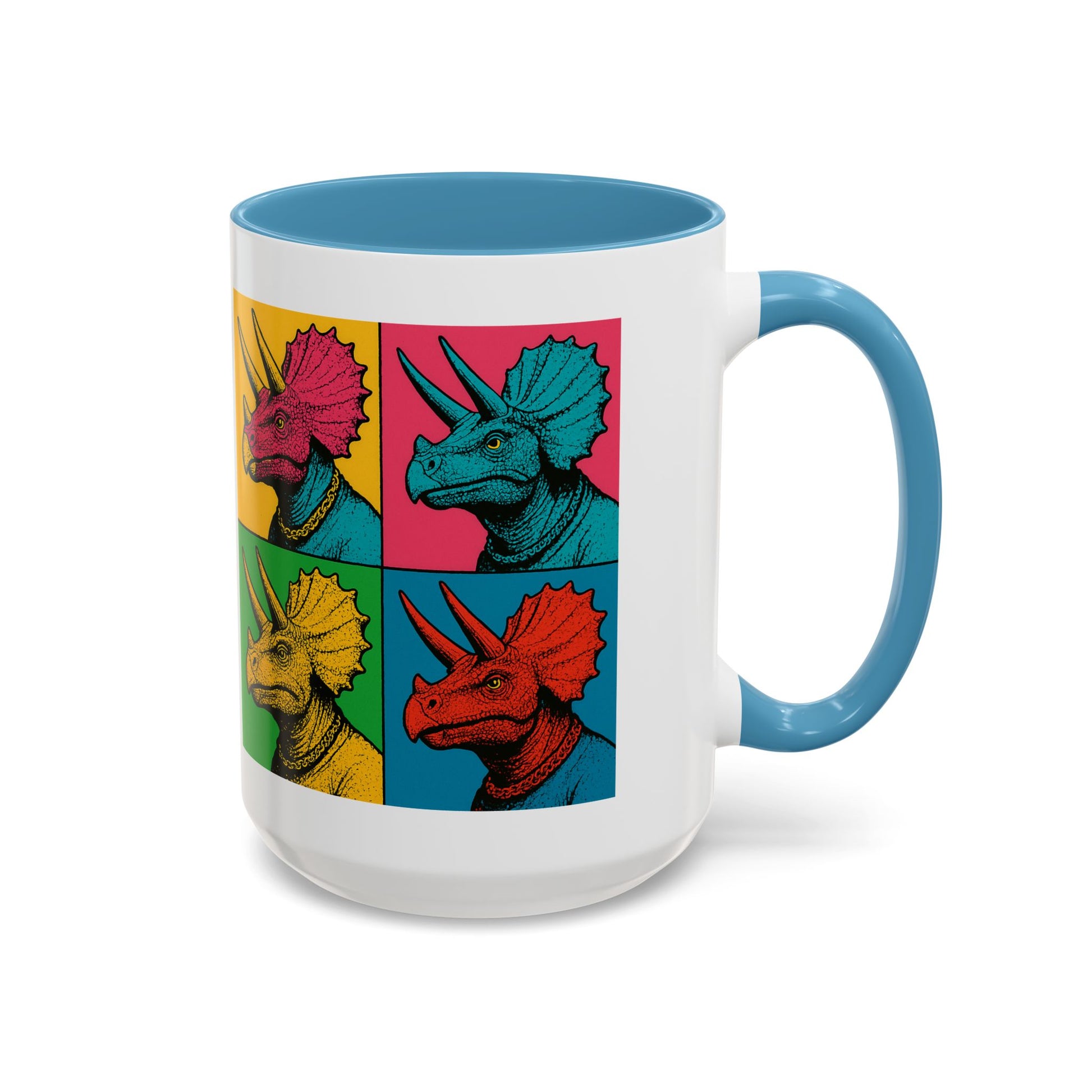 Colorful Triceratops Accent Coffee Mug - Funky Dinosaur Mug, Gift for Dino Lovers, Pop Art Coffee Cup, Holiday or Birthday Gift, Cute [...]