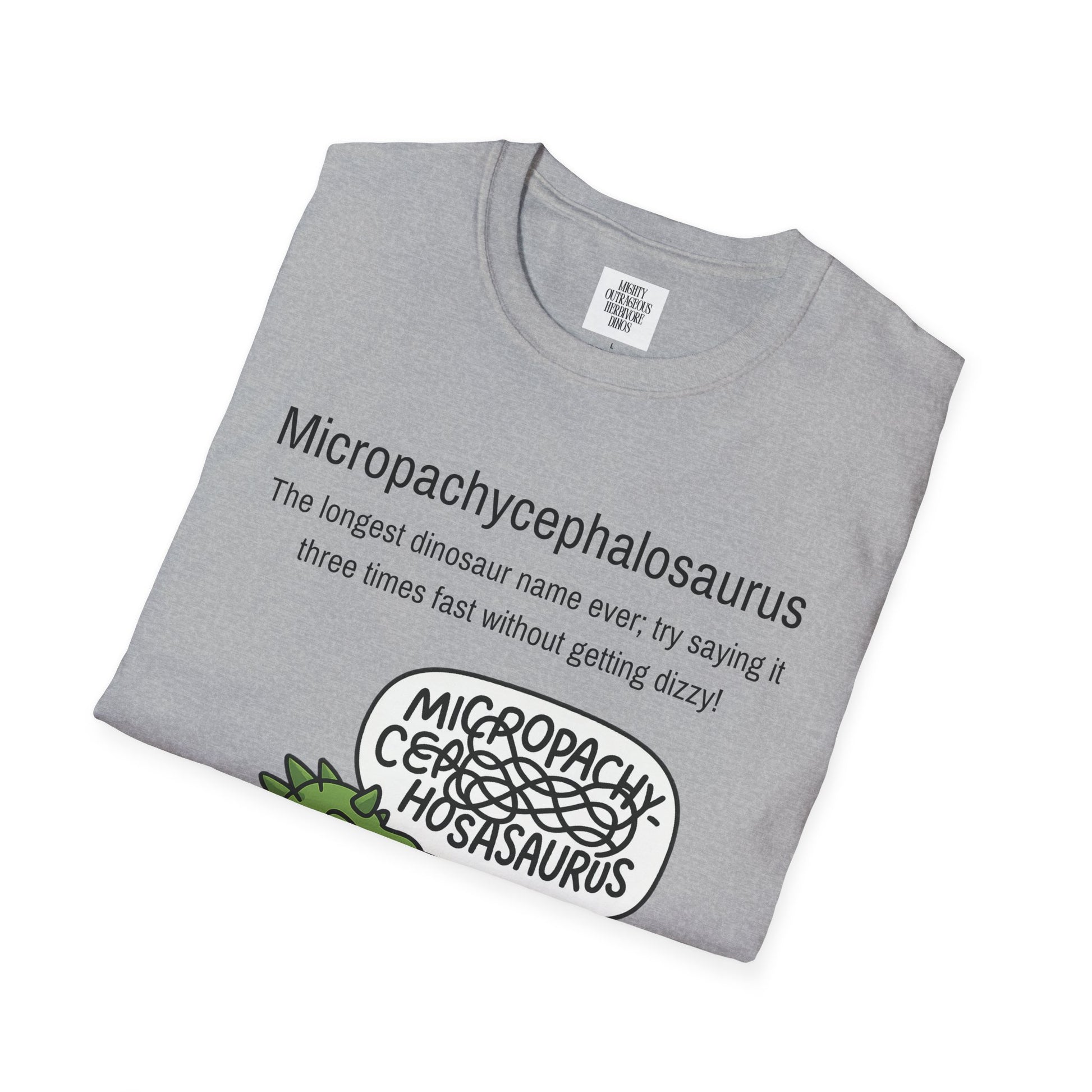 Tongue Twister Dinosaur Tee, Quirky Graphic Tee, Cute Dinosaur Apparel, Gift for Dino Lovers, Casual Wear
