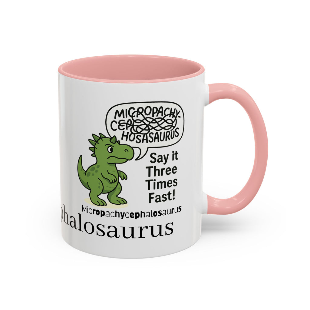 Micro Pachycephalosaurus Coffee Mug | Fun Dinosaur Drinkware, Unique Gift, Quirky Office Cup, Geeky Decor, Educational Mug