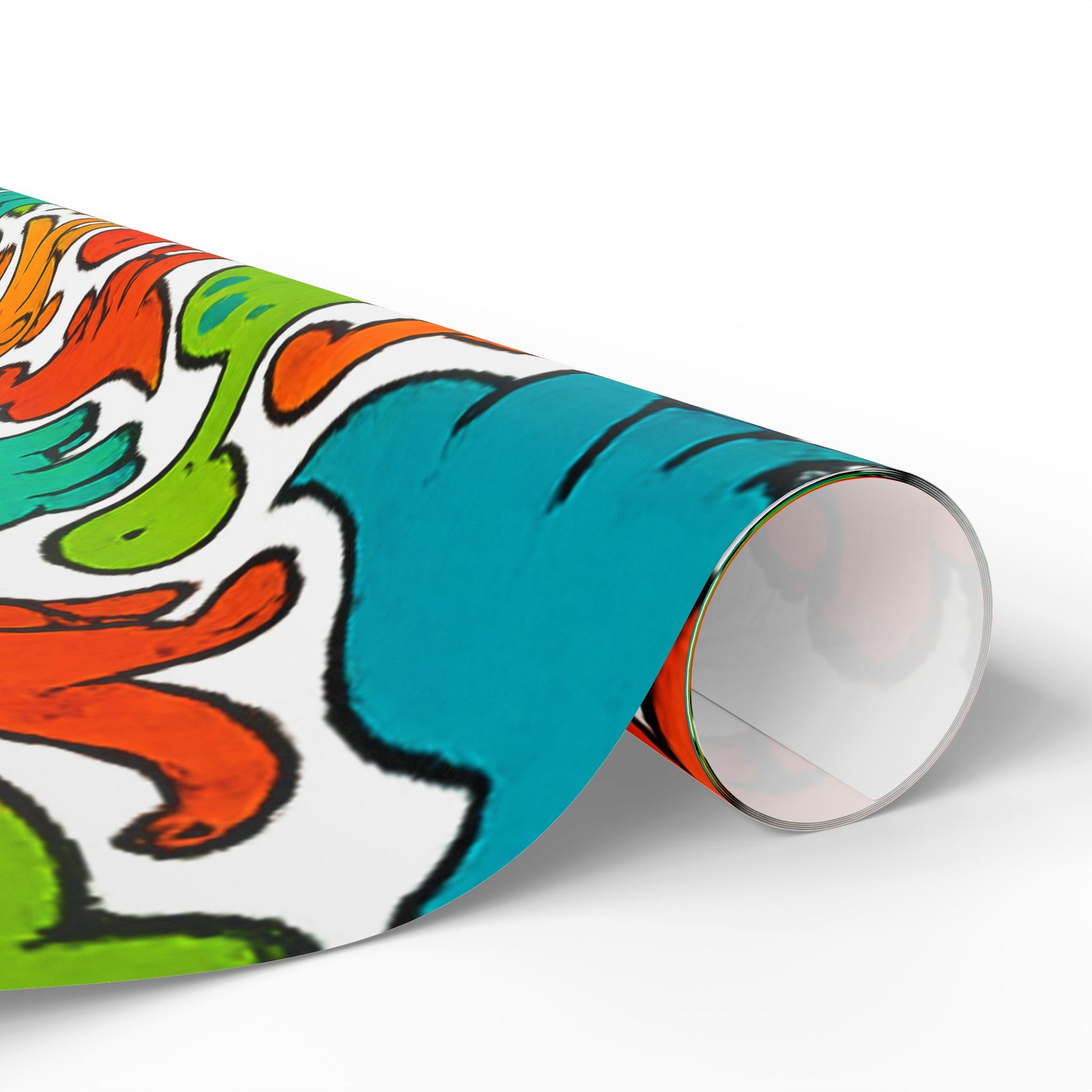Dinosaur Wrapping Paper Roll - Colorful Gift Wrap for Kids Parties, Birthdays, Baby Showers, Holidays, Eco-Friendly Gift Wrap
