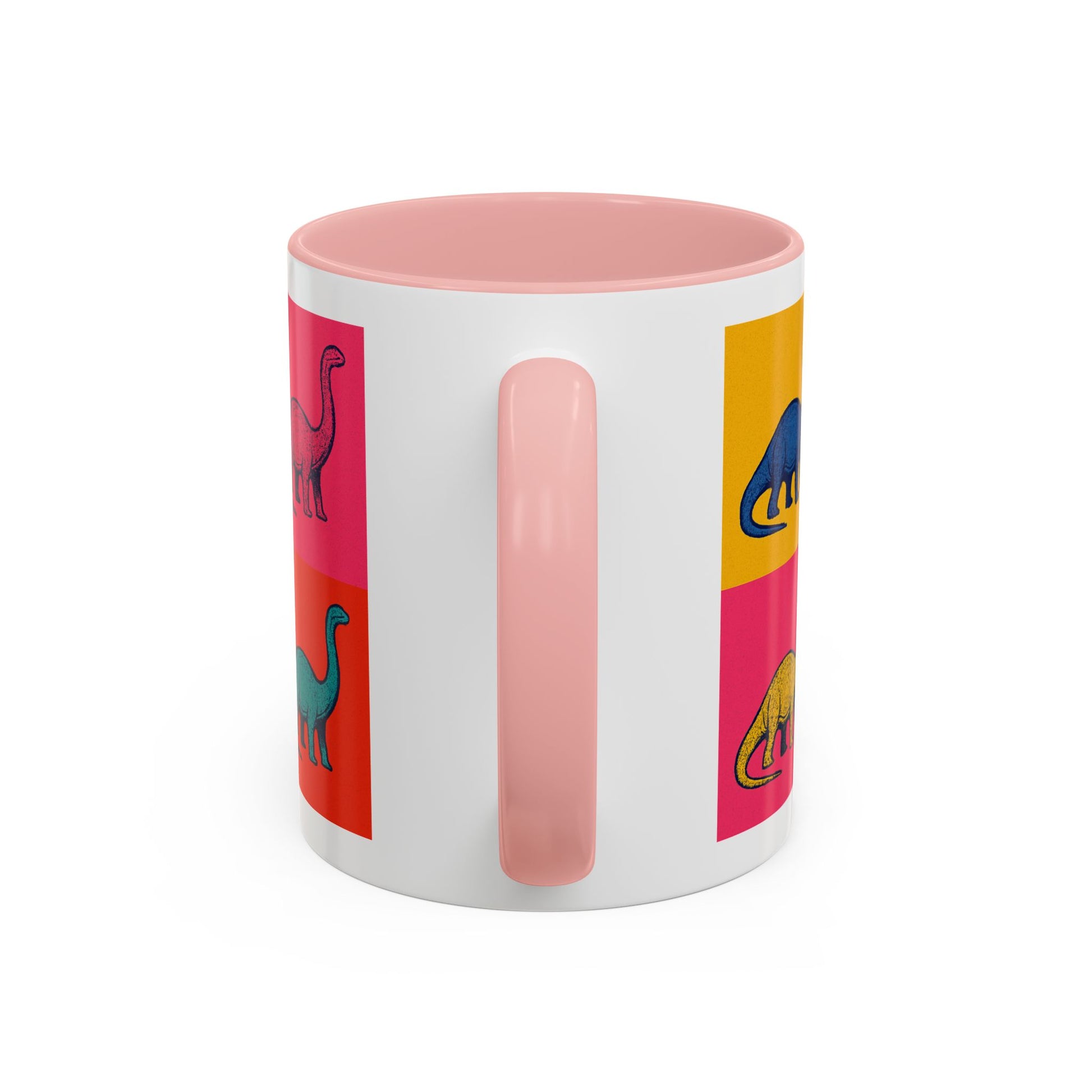 Colorful Dinosaur Accent Coffee Mug - Fun Gift for Dino Lovers, Cute Drinkware for Birthdays, Unique Home Decor, Dinosaur Themed