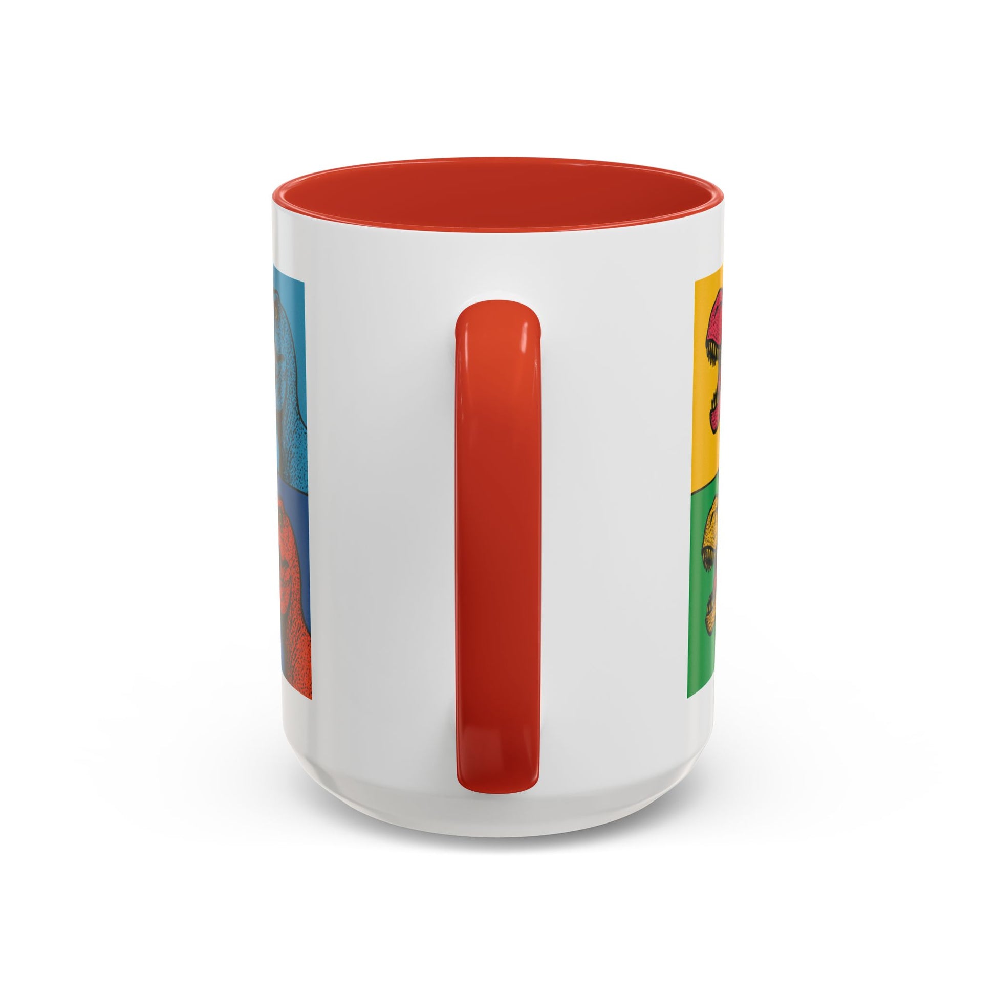 Dinosaur Accent Coffee Mug - Colorful T-Rex Design, Fun Gift for Kids, Perfect for Birthdays, Coffee Lover, Dinosaur Enthusiast