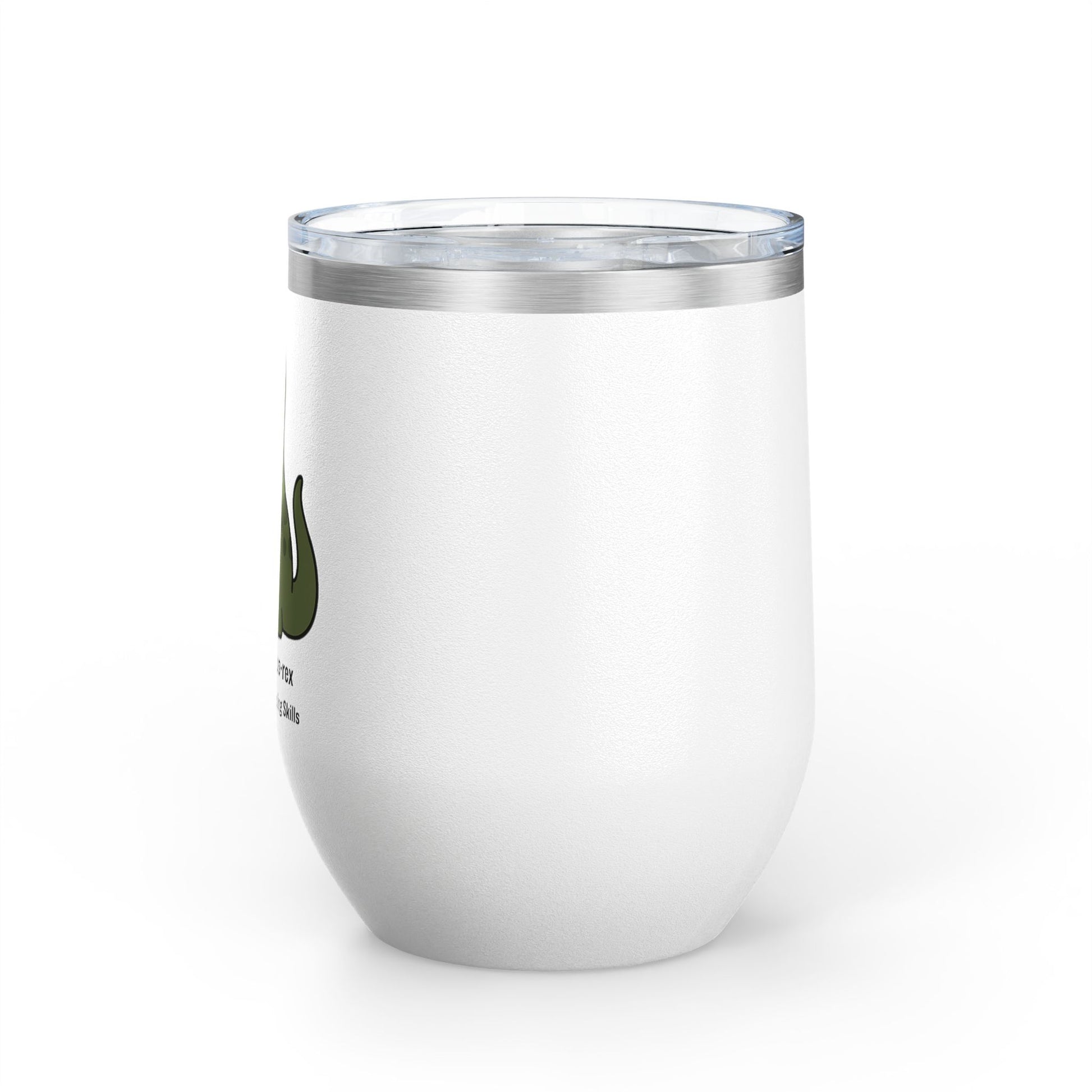 Wine Tumbler with Dinosaur Anxiety, Funny Gift for Dinosaur Lovers, Cute Travel Mug, Humor for Wine Enthusiasts, T-Rex Coping Skills Cup
