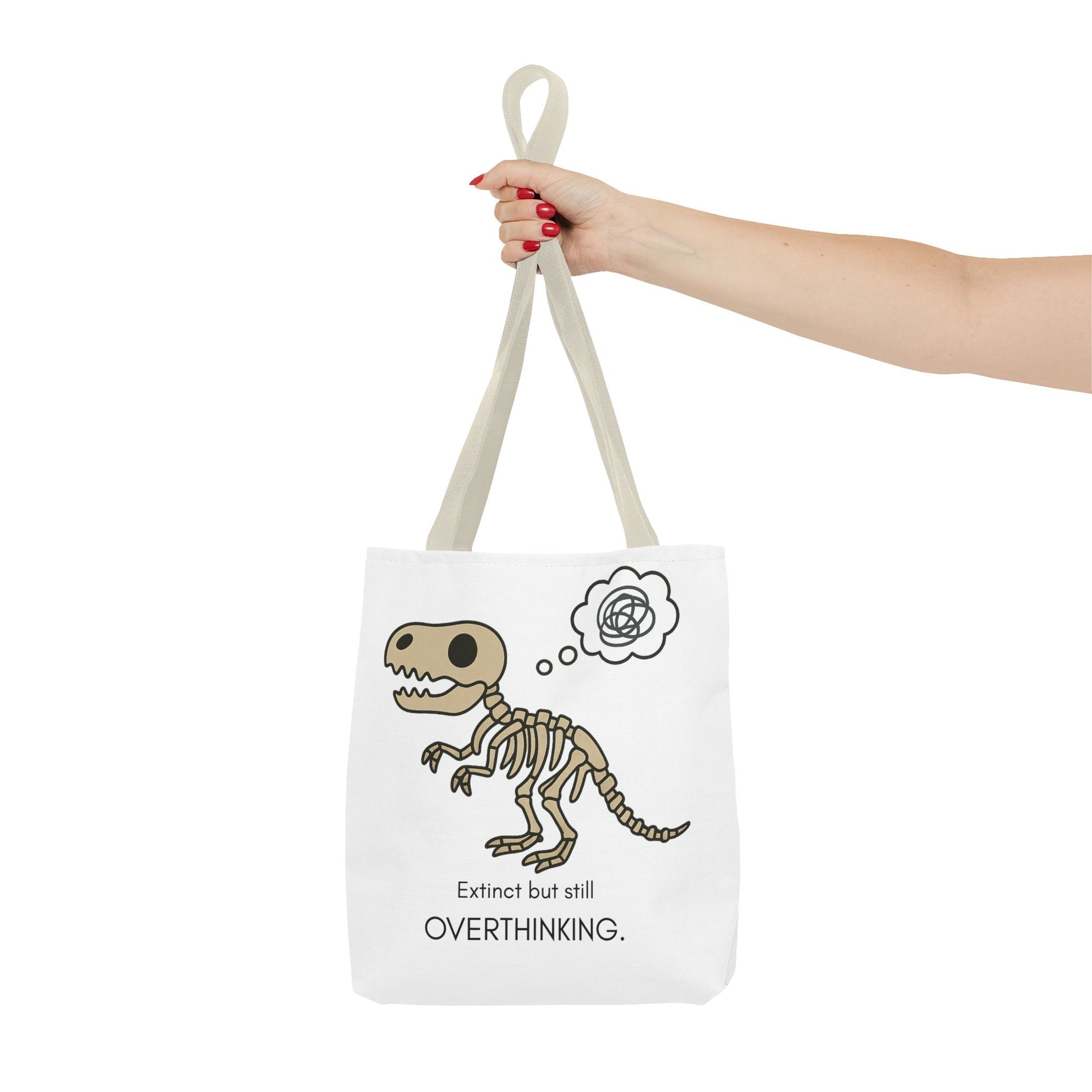 Dinosaur Tote Bag - Extinct but still OVERTHINKING, Funny Tote, Gift for Students, Eco-Friendly Carryall, Unique Shopper Bag, Cute Bag [...]