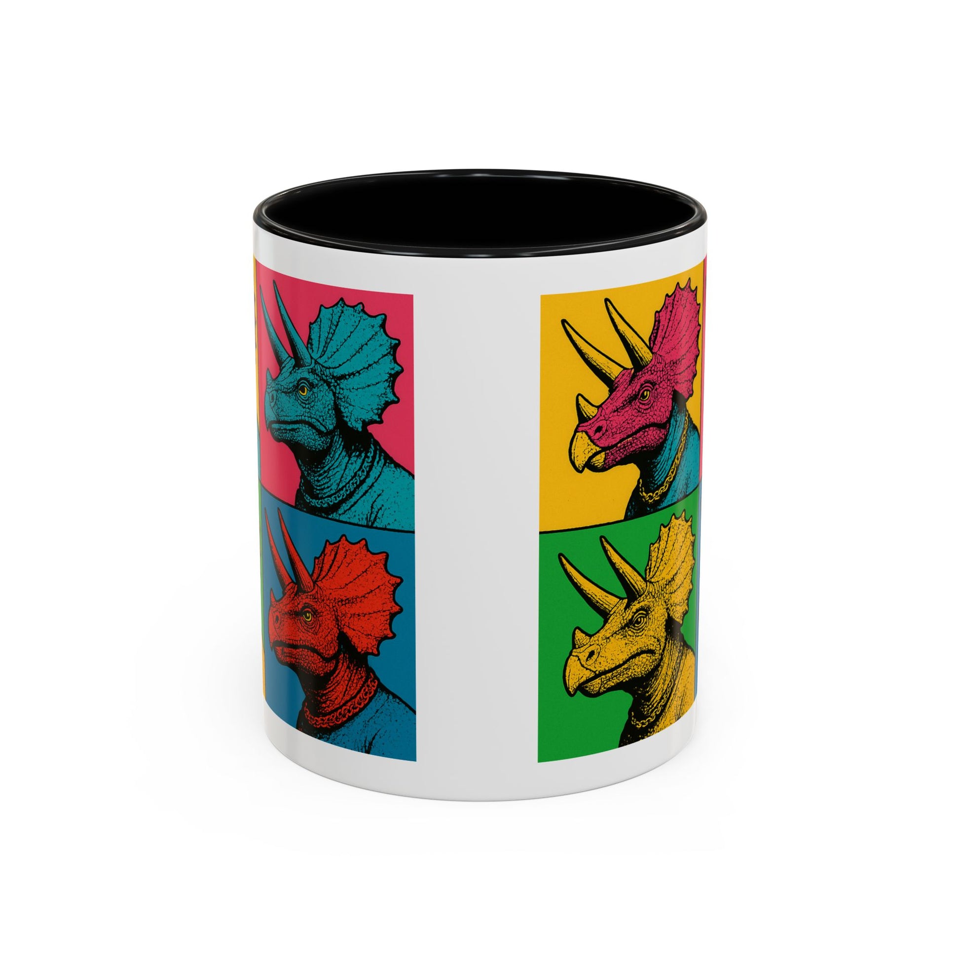 Colorful Triceratops Accent Coffee Mug - Funky Dinosaur Mug, Gift for Dino Lovers, Pop Art Coffee Cup, Holiday or Birthday Gift, Cute [...]