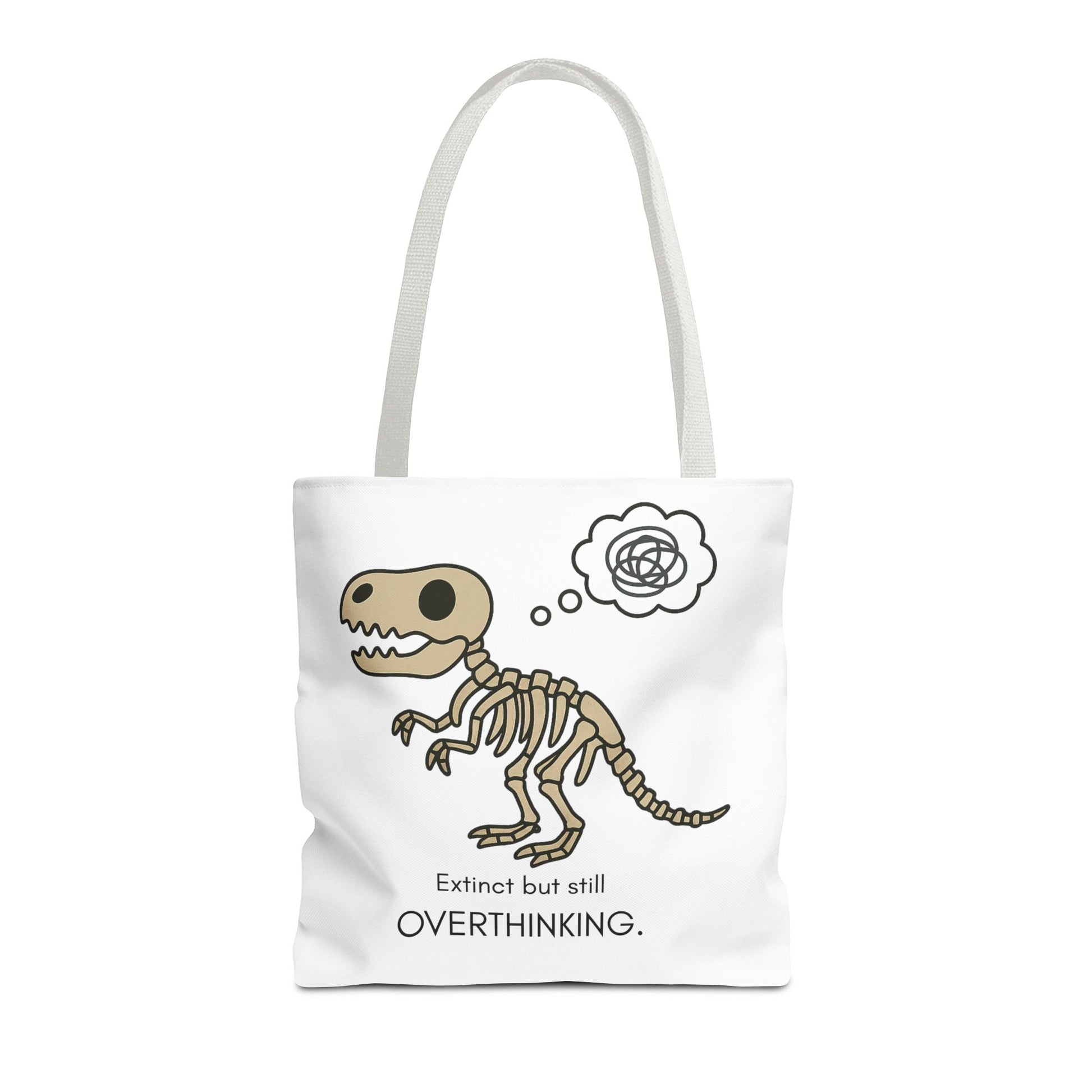 Dinosaur Tote Bag - Extinct but still OVERTHINKING, Funny Tote, Gift for Students, Eco-Friendly Carryall, Unique Shopper Bag, Cute Bag [...]