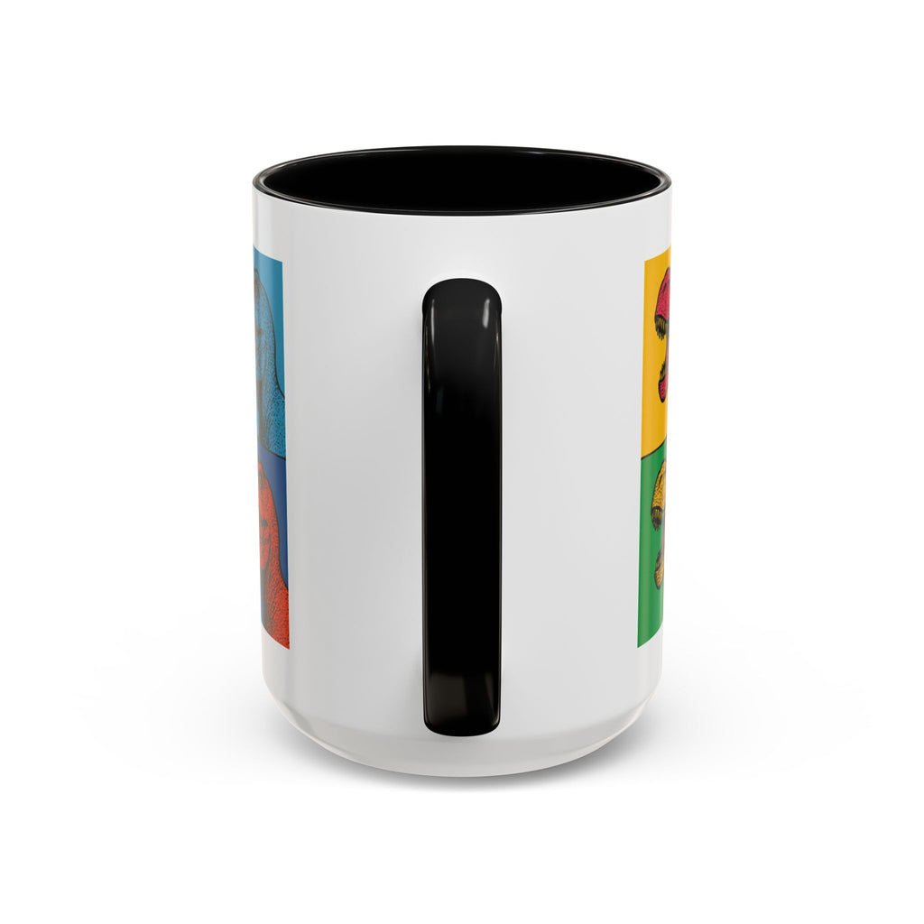 Dinosaur Accent Coffee Mug - Colorful T-Rex Design, Fun Gift for Kids, Perfect for Birthdays, Coffee Lover, Dinosaur Enthusiast