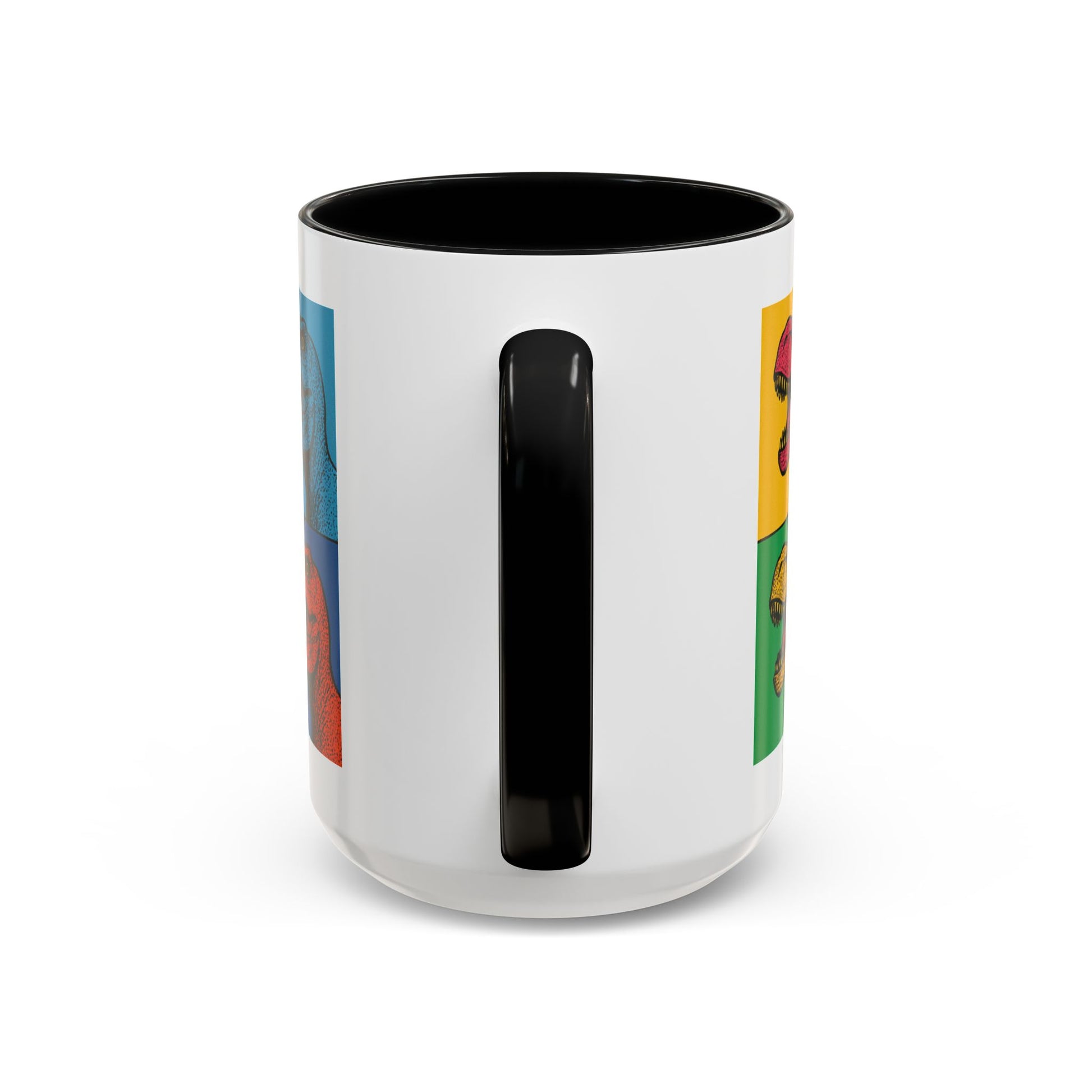 Dinosaur Accent Coffee Mug - Colorful T-Rex Design, Fun Gift for Kids, Perfect for Birthdays, Coffee Lover, Dinosaur Enthusiast