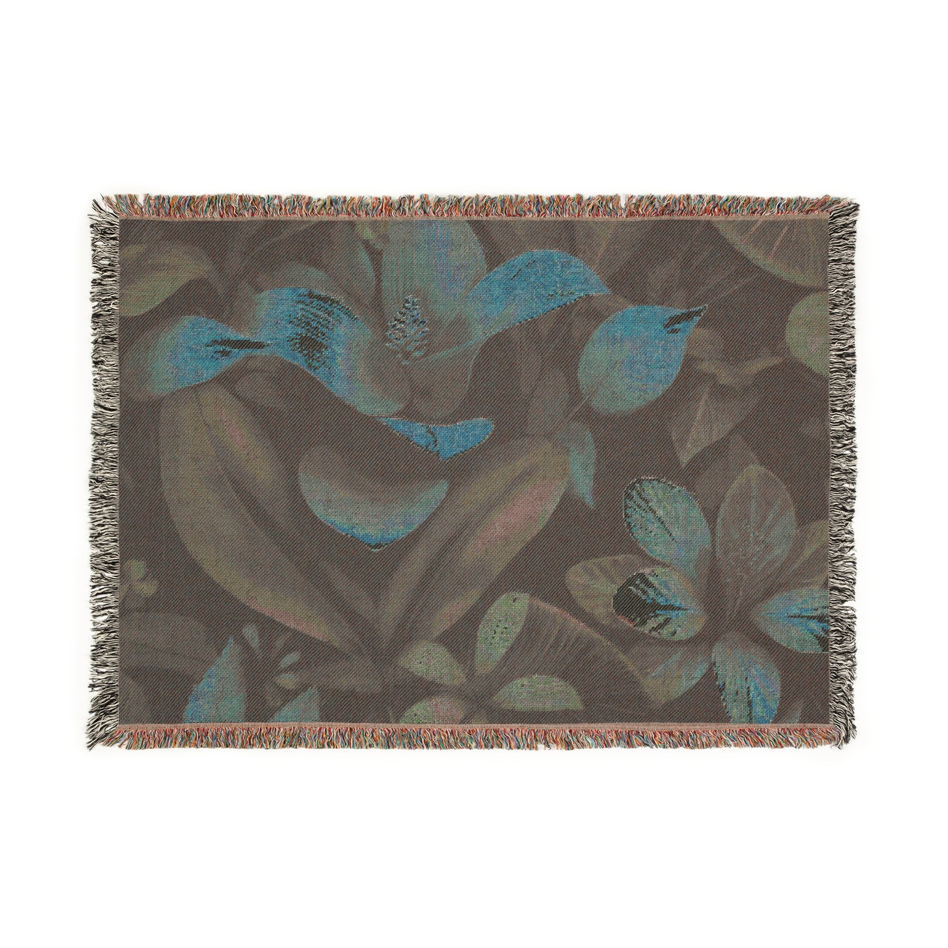 Floral Woven Blanket - Cozy Decorative Throws for Home, Jurassic Style, Perfect for Gifting, Sofa Decor