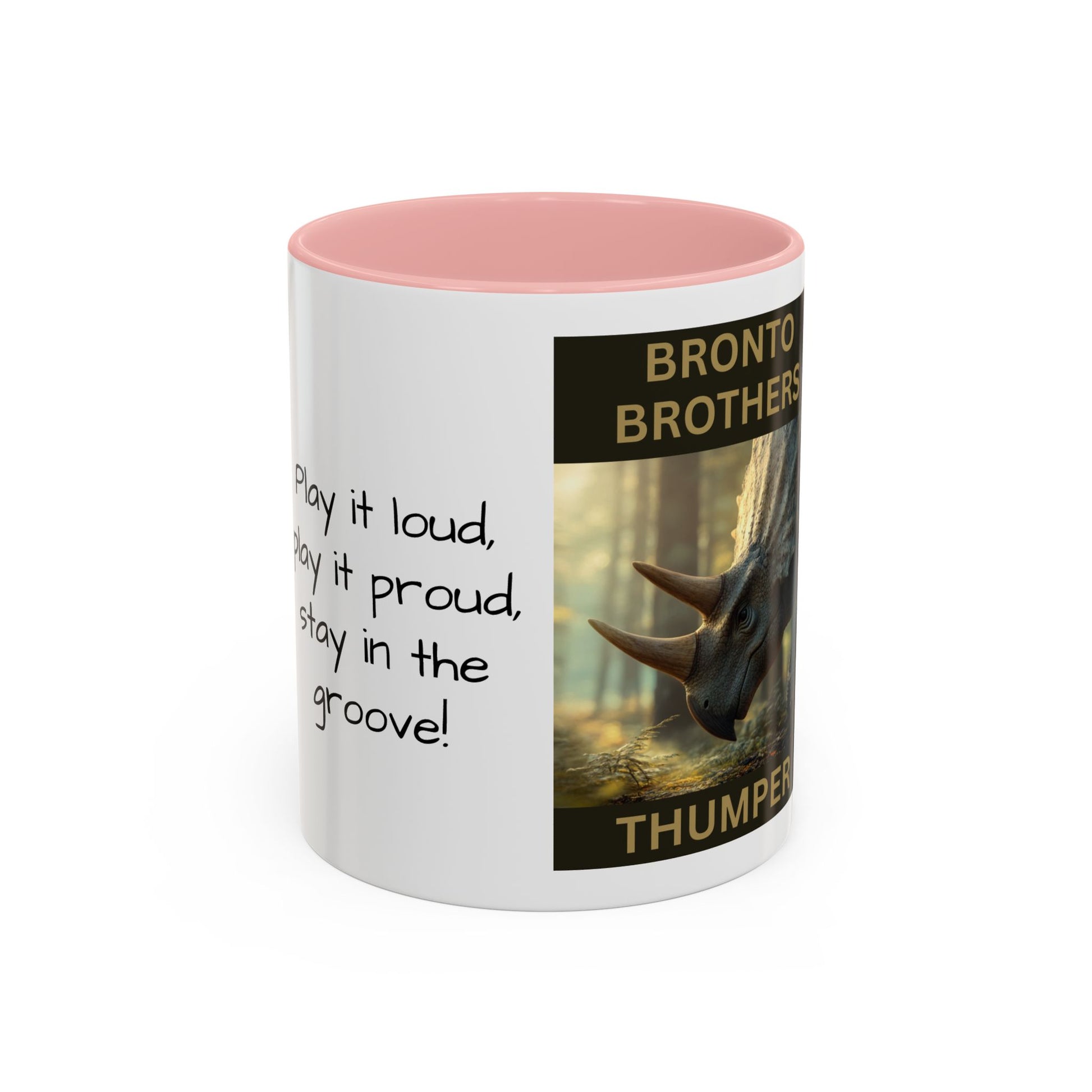Thumper the Drummer Bronto Brothers Collector Dinosaur Mug