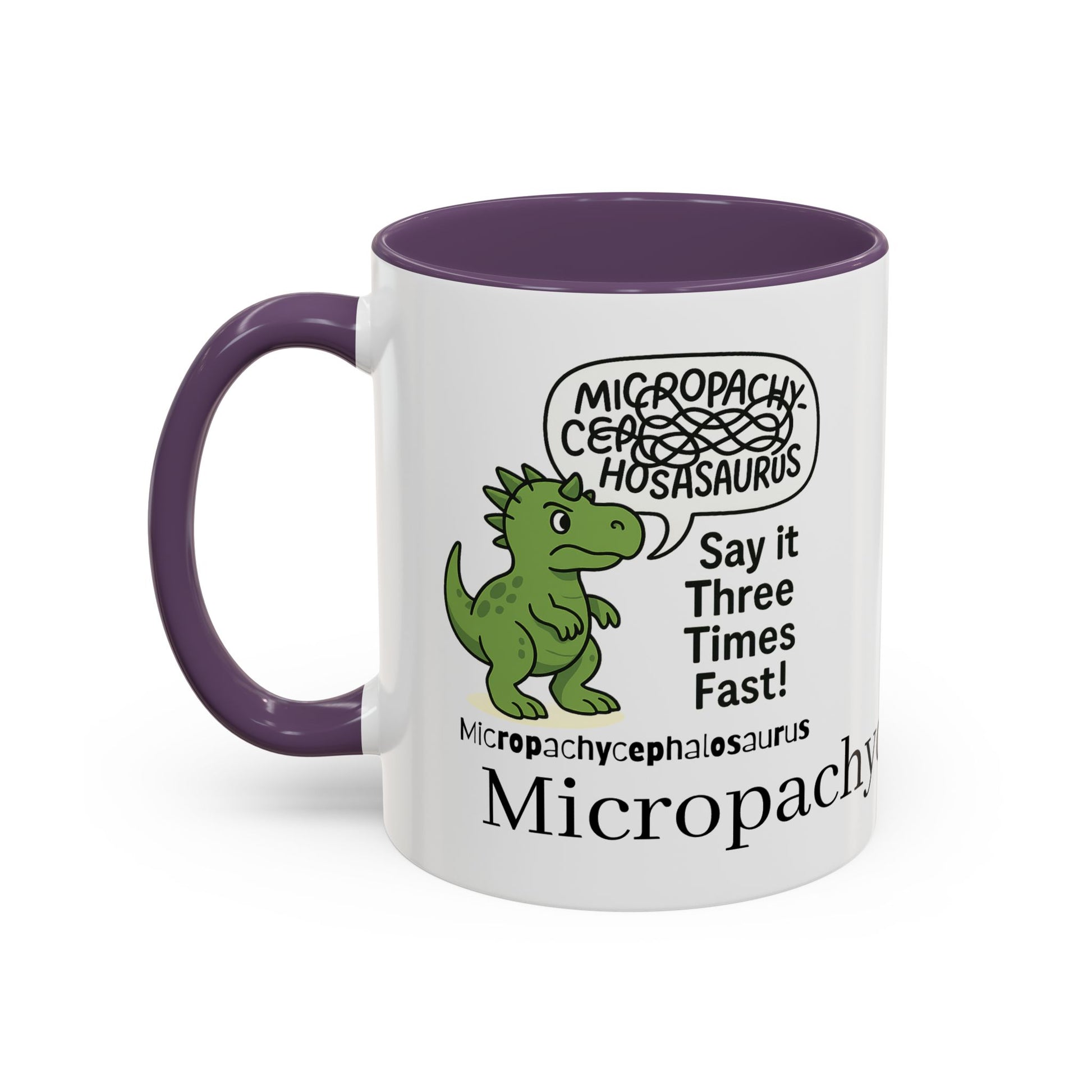 Micro Pachycephalosaurus Coffee Mug | Fun Dinosaur Drinkware, Unique Gift, Quirky Office Cup, Geeky Decor, Educational Mug