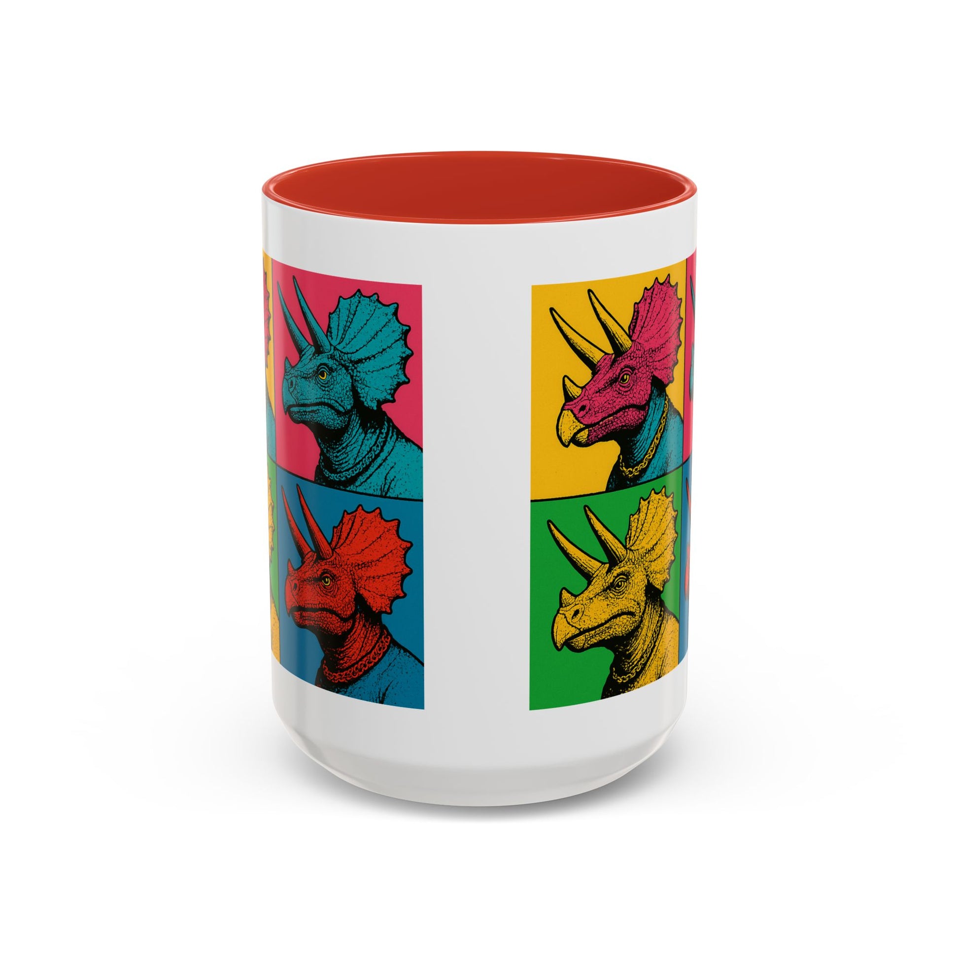Colorful Triceratops Accent Coffee Mug - Funky Dinosaur Mug, Gift for Dino Lovers, Pop Art Coffee Cup, Holiday or Birthday Gift, Cute [...]