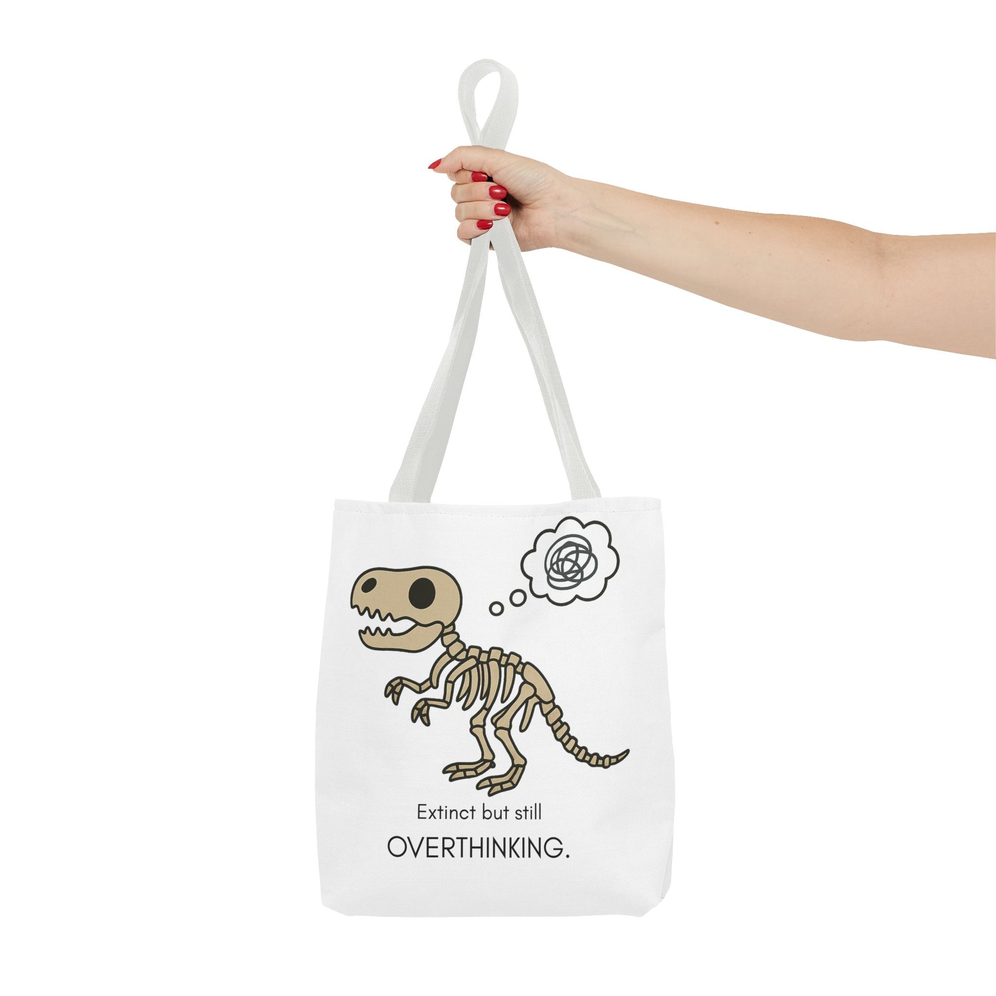 Dinosaur Tote Bag - Extinct but still OVERTHINKING, Funny Tote, Gift for Students, Eco-Friendly Carryall, Unique Shopper Bag, Cute Bag [...]