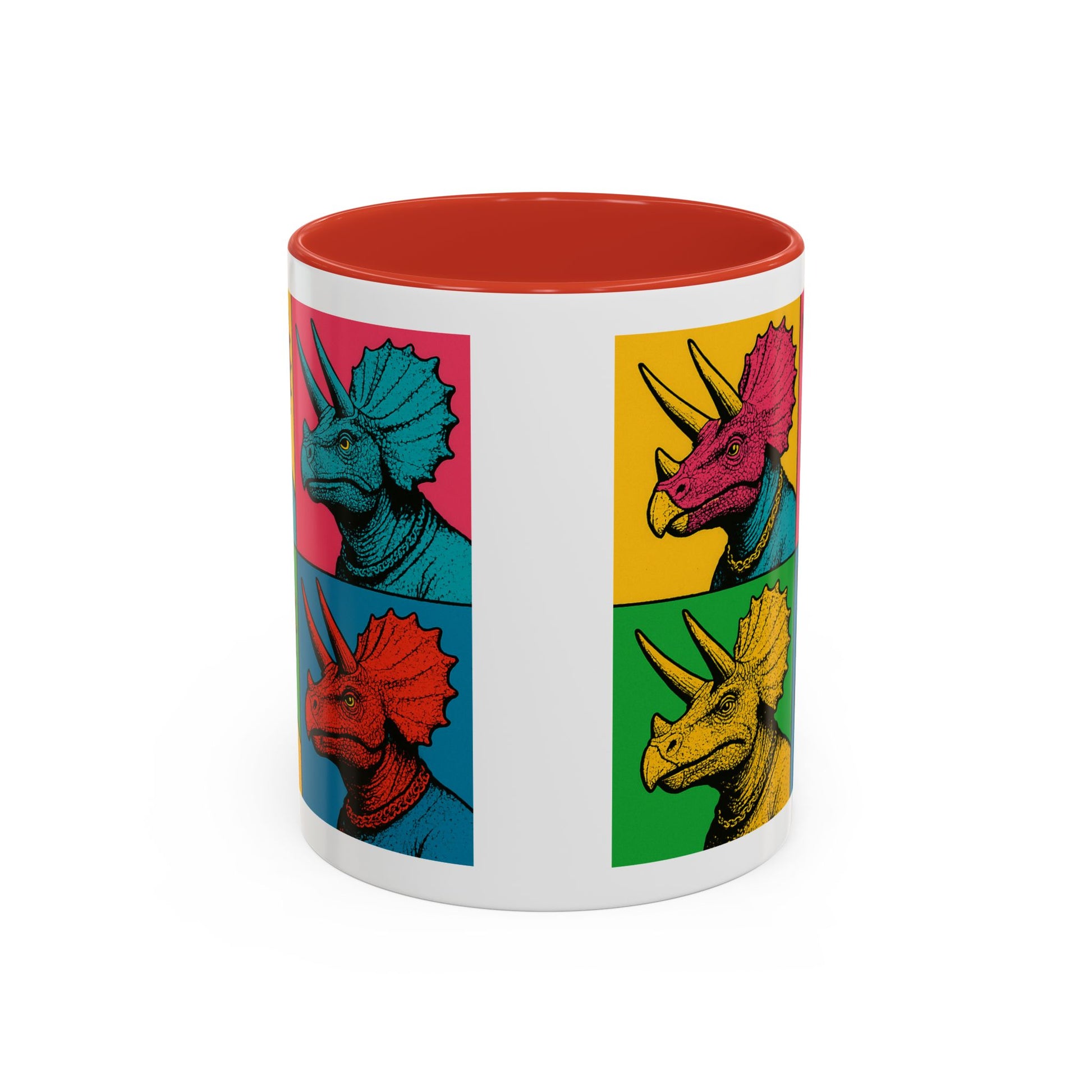Colorful Triceratops Accent Coffee Mug - Funky Dinosaur Mug, Gift for Dino Lovers, Pop Art Coffee Cup, Holiday or Birthday Gift, Cute [...]