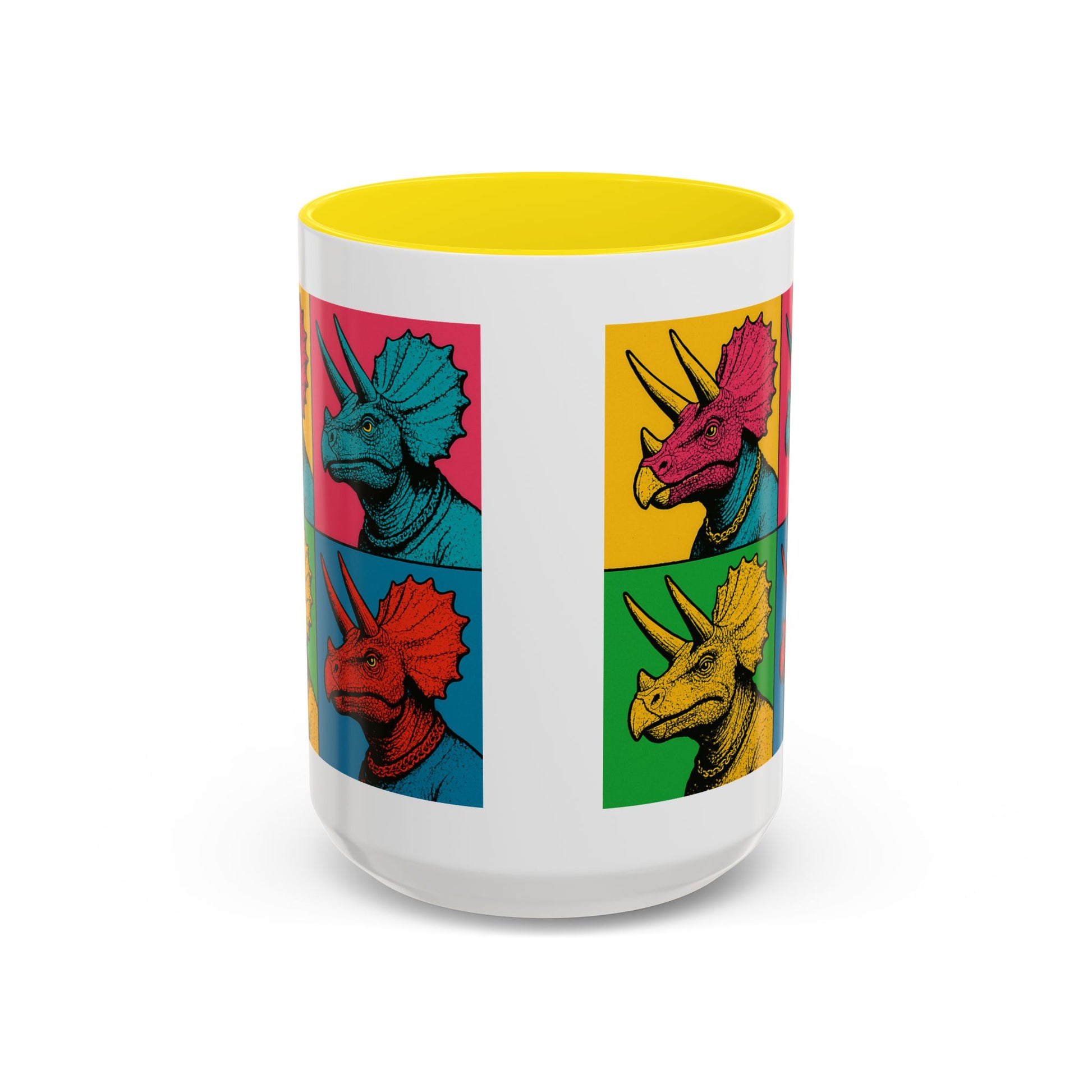 Colorful Triceratops Accent Coffee Mug - Funky Dinosaur Mug, Gift for Dino Lovers, Pop Art Coffee Cup, Holiday or Birthday Gift, Cute [...]