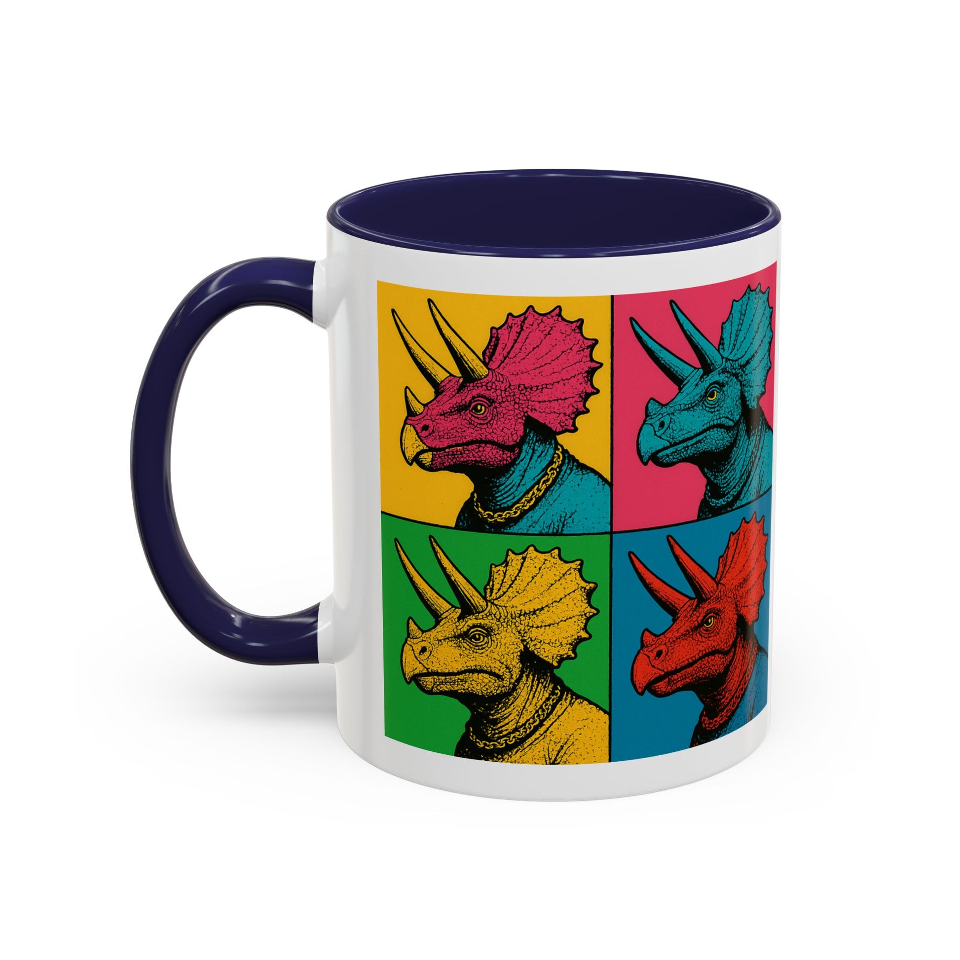 Colorful Triceratops Accent Coffee Mug - Funky Dinosaur Mug, Gift for Dino Lovers, Pop Art Coffee Cup, Holiday or Birthday Gift, Cute [...]