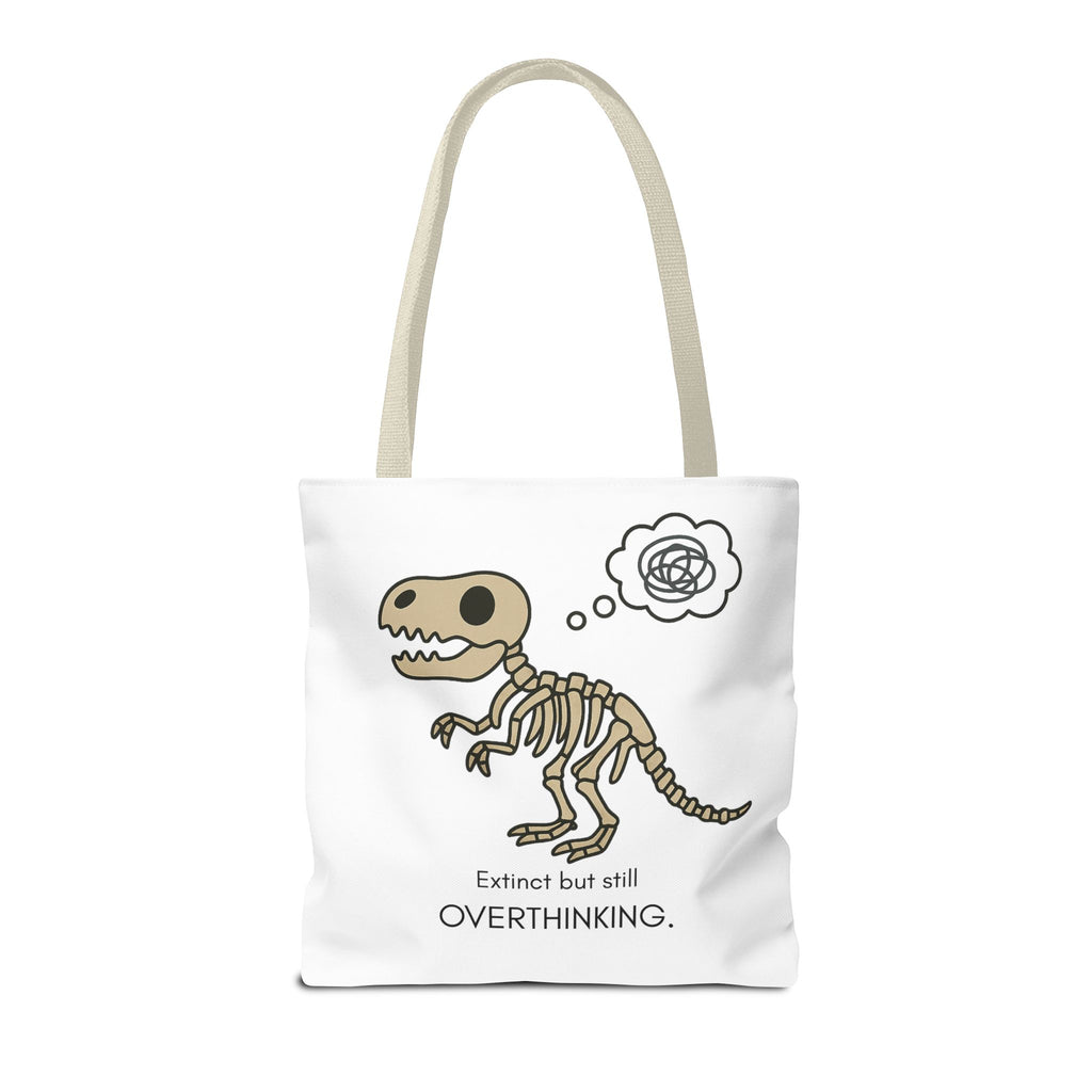 Dinosaur Tote Bag - Extinct but still OVERTHINKING, Funny Tote, Gift for Students, Eco-Friendly Carryall, Unique Shopper Bag, Cute Bag [...]