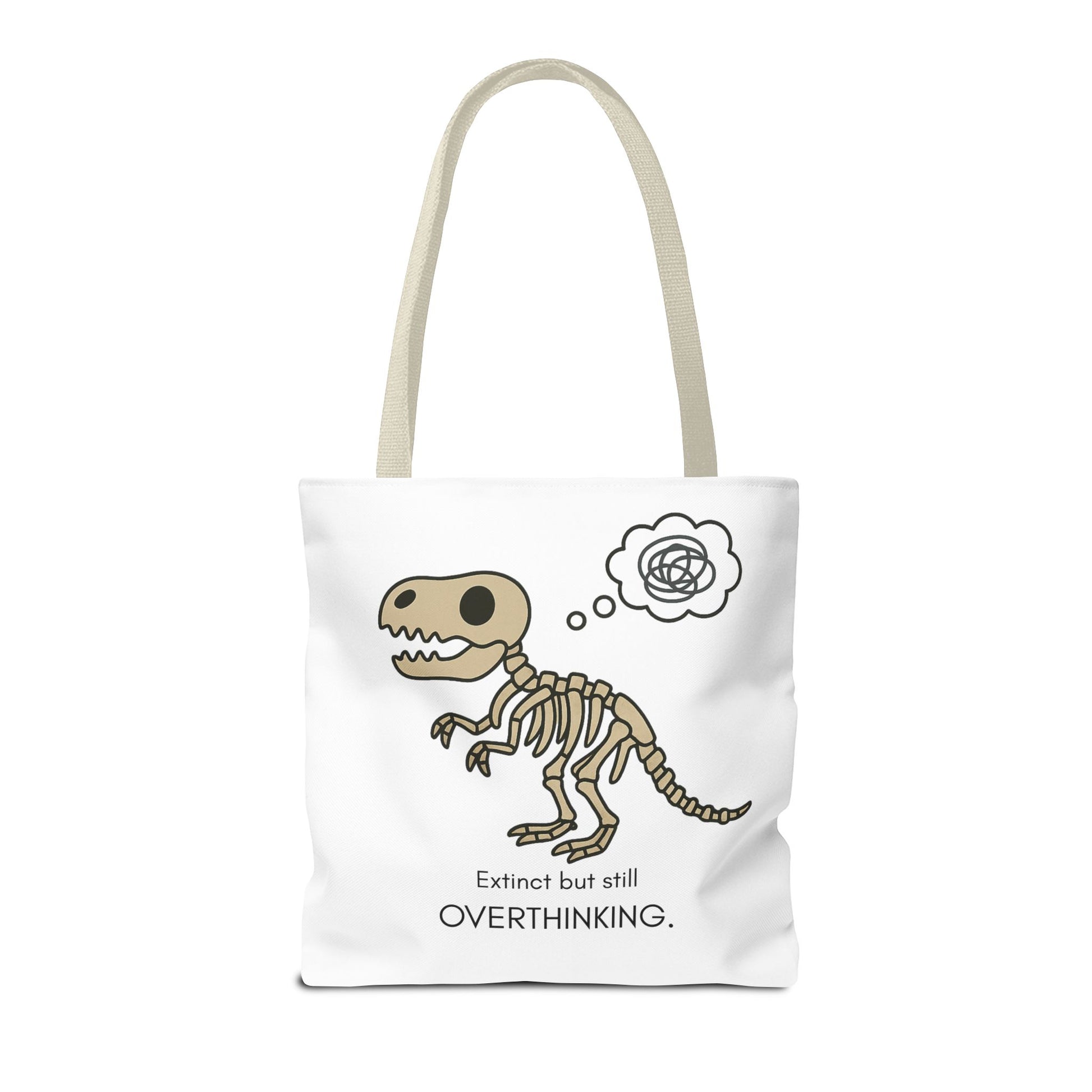 Dinosaur Tote Bag - Extinct but still OVERTHINKING, Funny Tote, Gift for Students, Eco-Friendly Carryall, Unique Shopper Bag, Cute Bag [...]