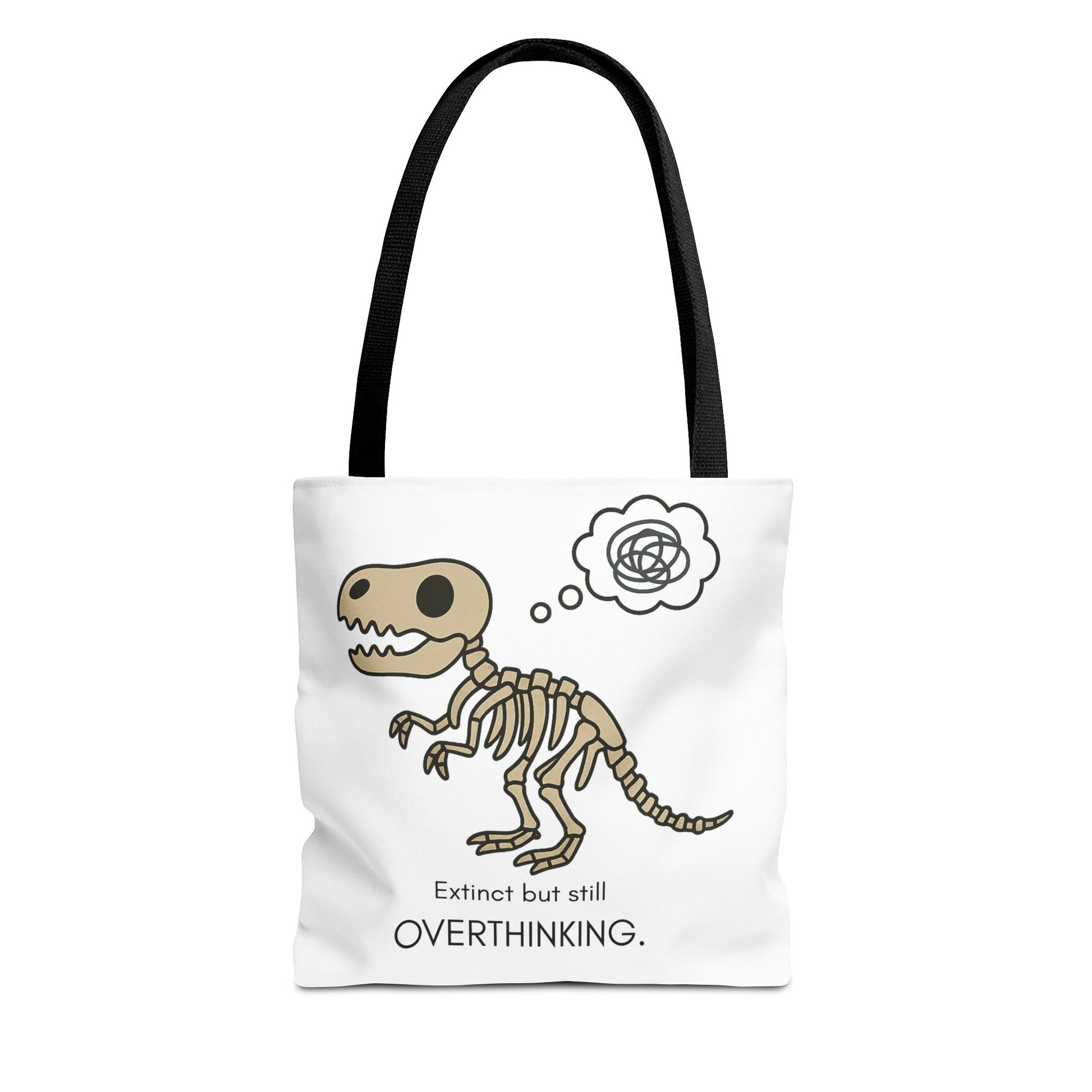 Dinosaur Tote Bag - Extinct but still OVERTHINKING, Funny Tote, Gift for Students, Eco-Friendly Carryall, Unique Shopper Bag, Cute Bag [...]