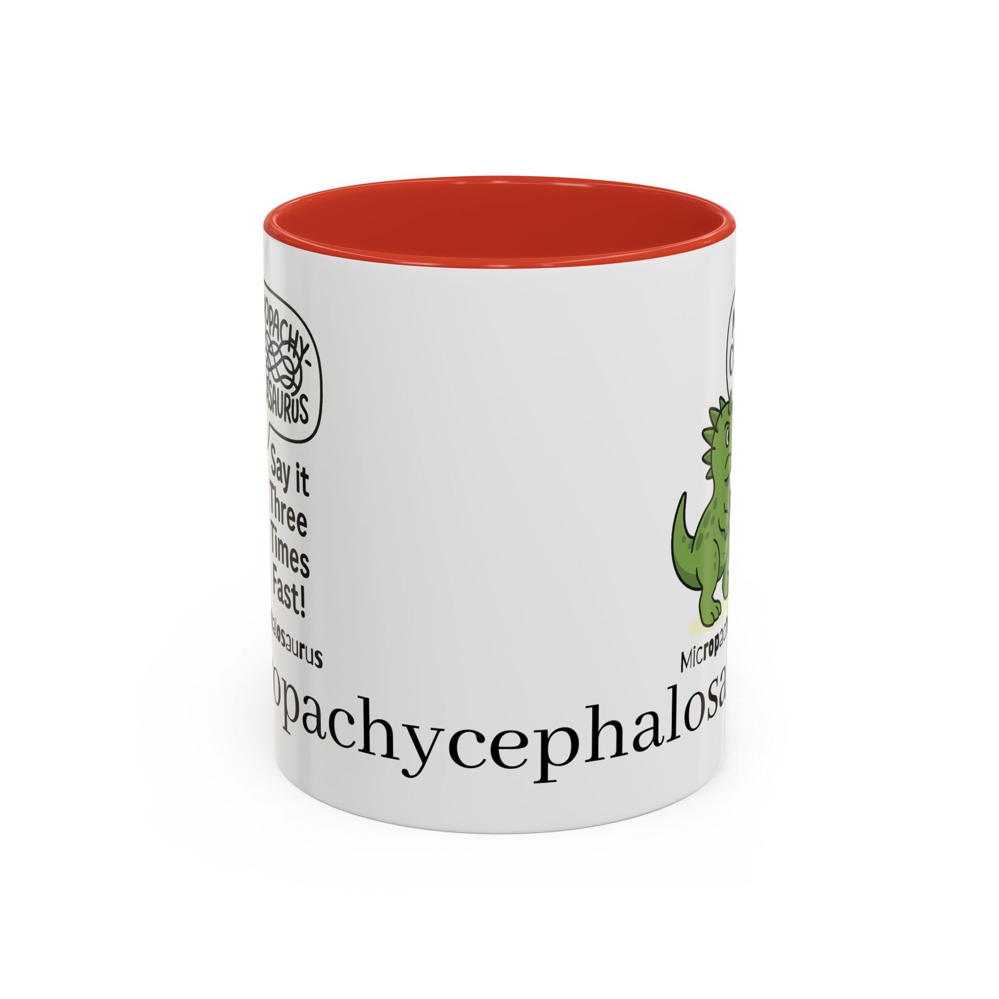 Micro Pachycephalosaurus Coffee Mug | Fun Dinosaur Drinkware, Unique Gift, Quirky Office Cup, Geeky Decor, Educational Mug