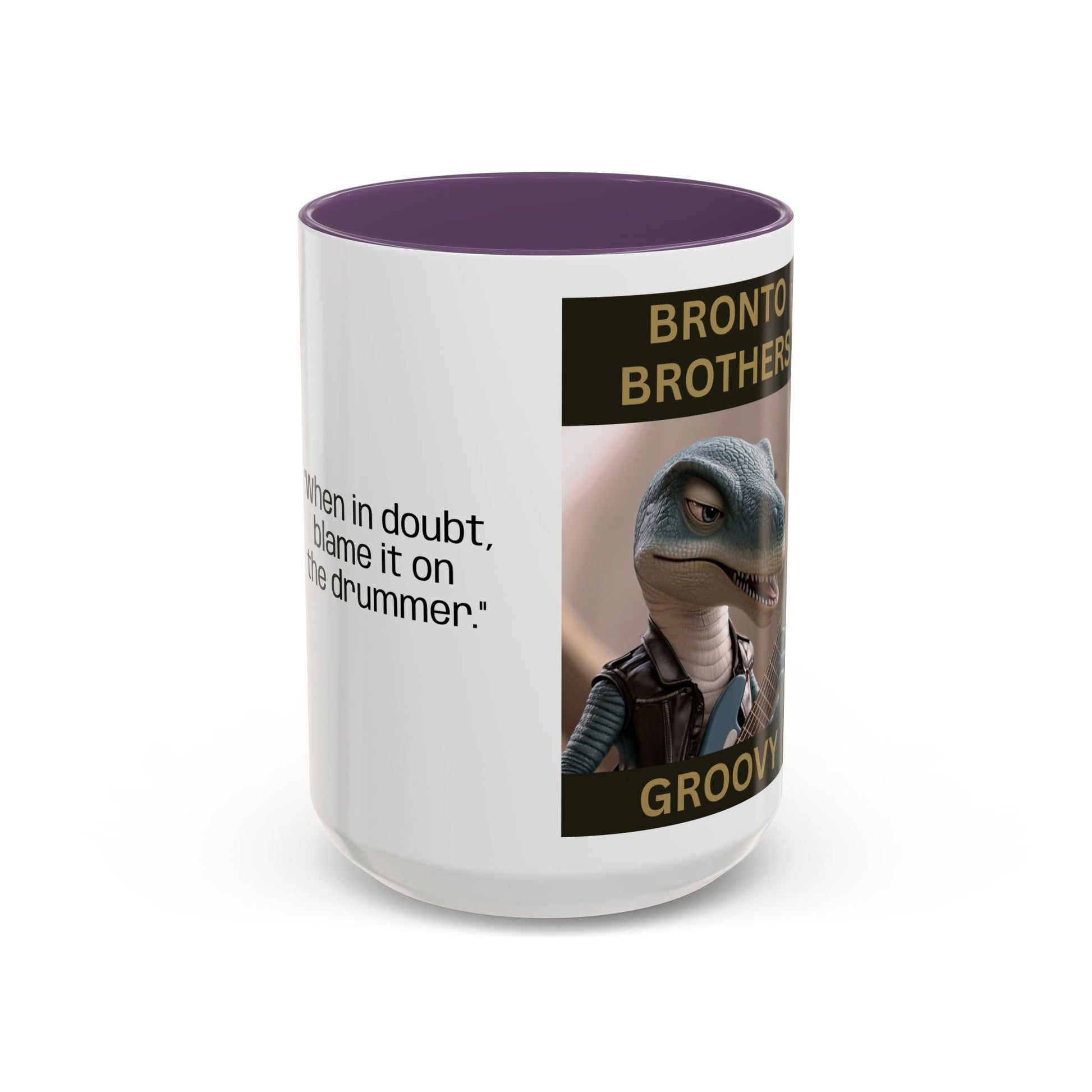 Groovy Groove Bronto Brothers Collector Dinosaur Coffee Mug for Music Lovers
