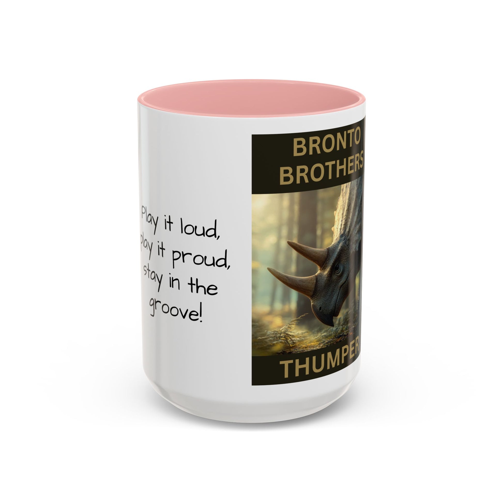 Thumper the Drummer Bronto Brothers Collector Dinosaur Mug