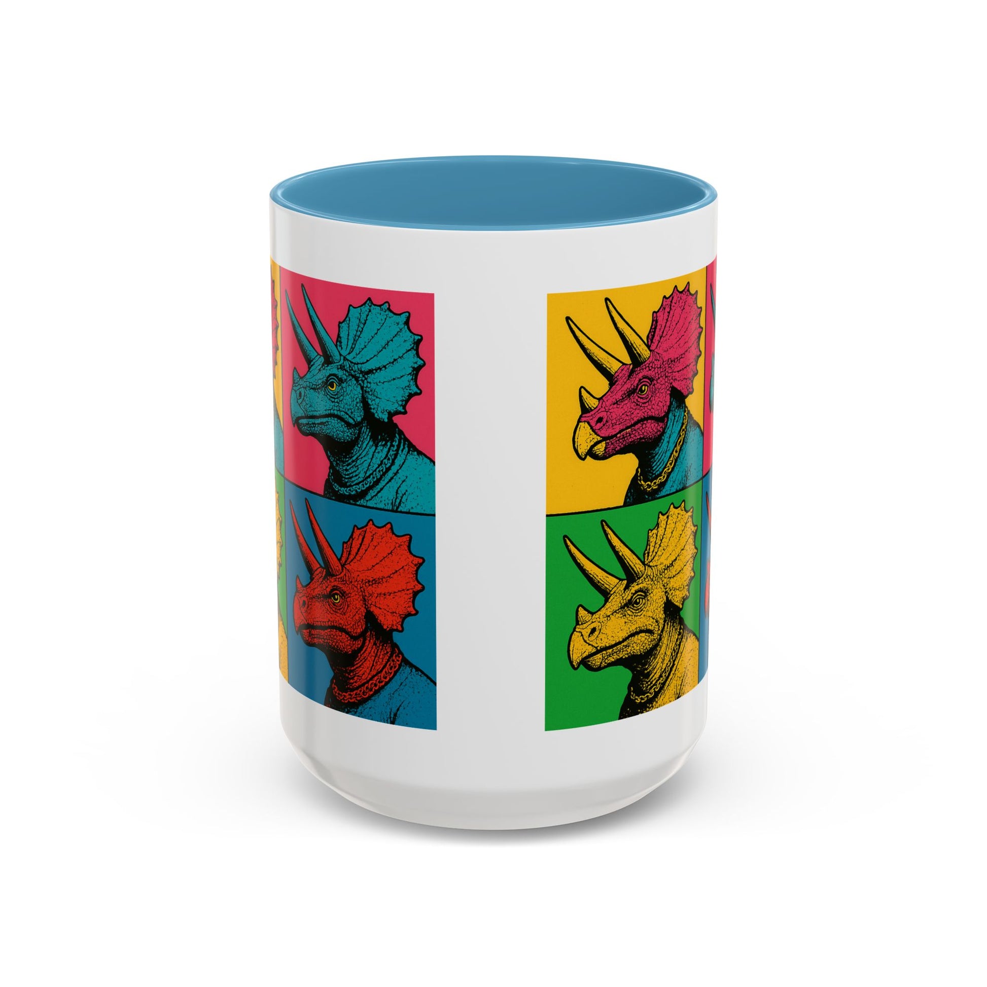 Colorful Triceratops Accent Coffee Mug - Funky Dinosaur Mug, Gift for Dino Lovers, Pop Art Coffee Cup, Holiday or Birthday Gift, Cute [...]