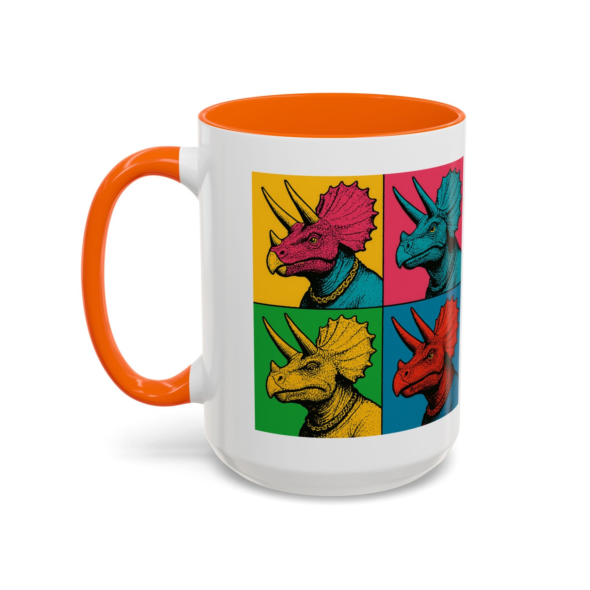 Colorful Triceratops Accent Coffee Mug - Funky Dinosaur Mug, Gift for Dino Lovers, Pop Art Coffee Cup, Holiday or Birthday Gift, Cute [...]
