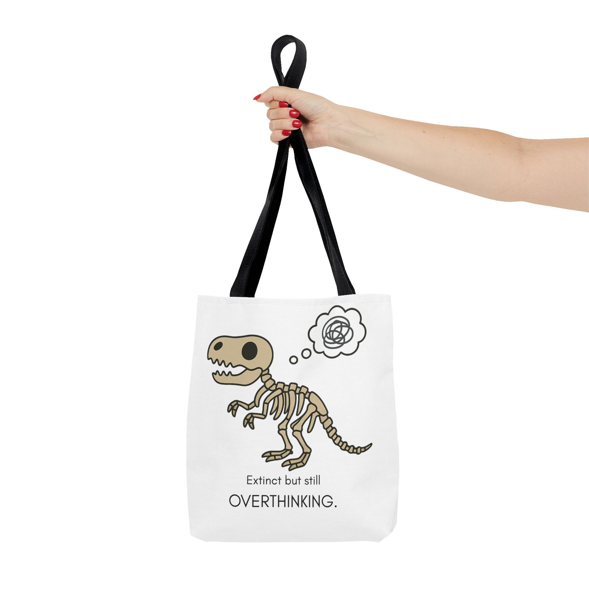 Dinosaur Tote Bag - Extinct but still OVERTHINKING, Funny Tote, Gift for Students, Eco-Friendly Carryall, Unique Shopper Bag, Cute Bag [...]