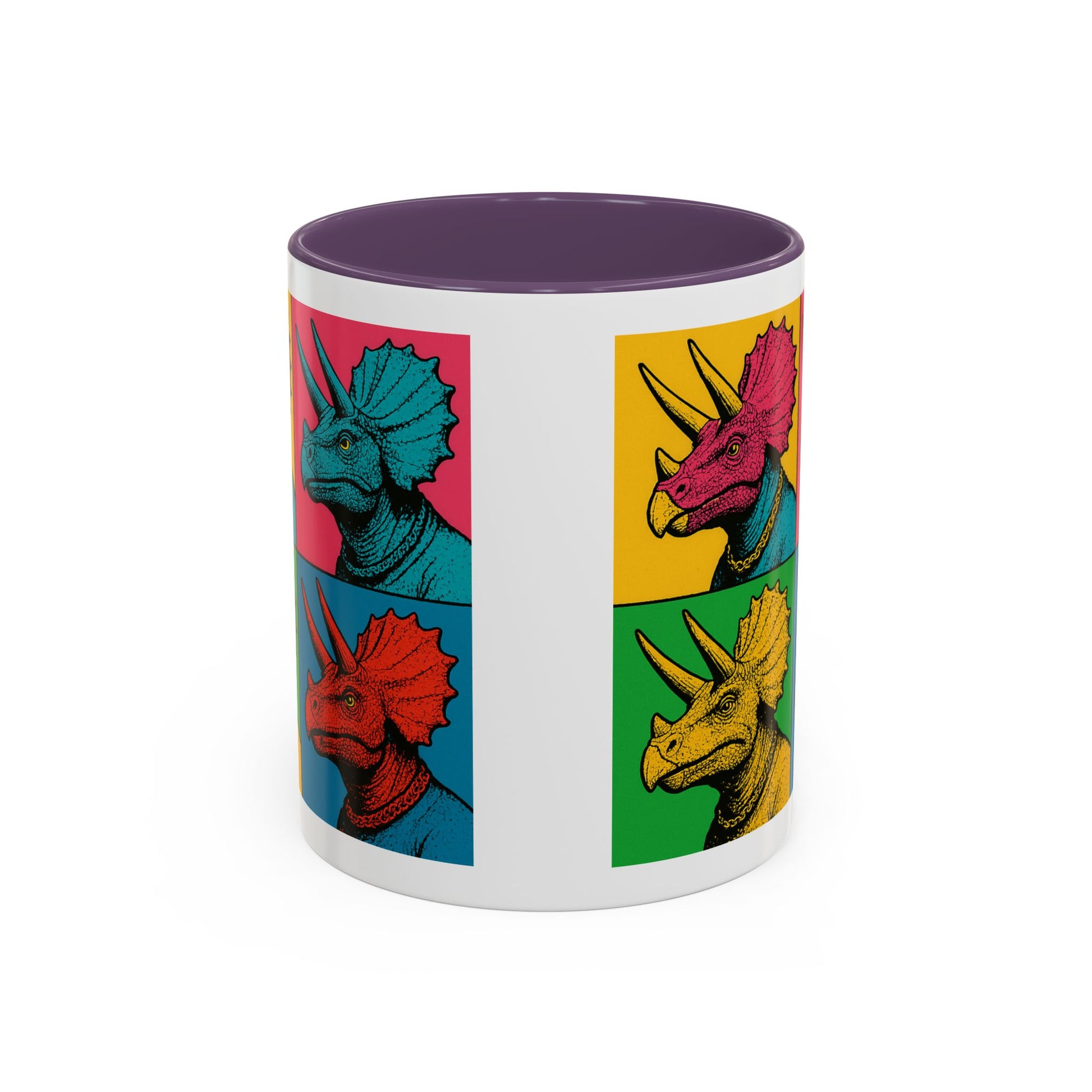 Colorful Triceratops Accent Coffee Mug - Funky Dinosaur Mug, Gift for Dino Lovers, Pop Art Coffee Cup, Holiday or Birthday Gift, Cute [...]