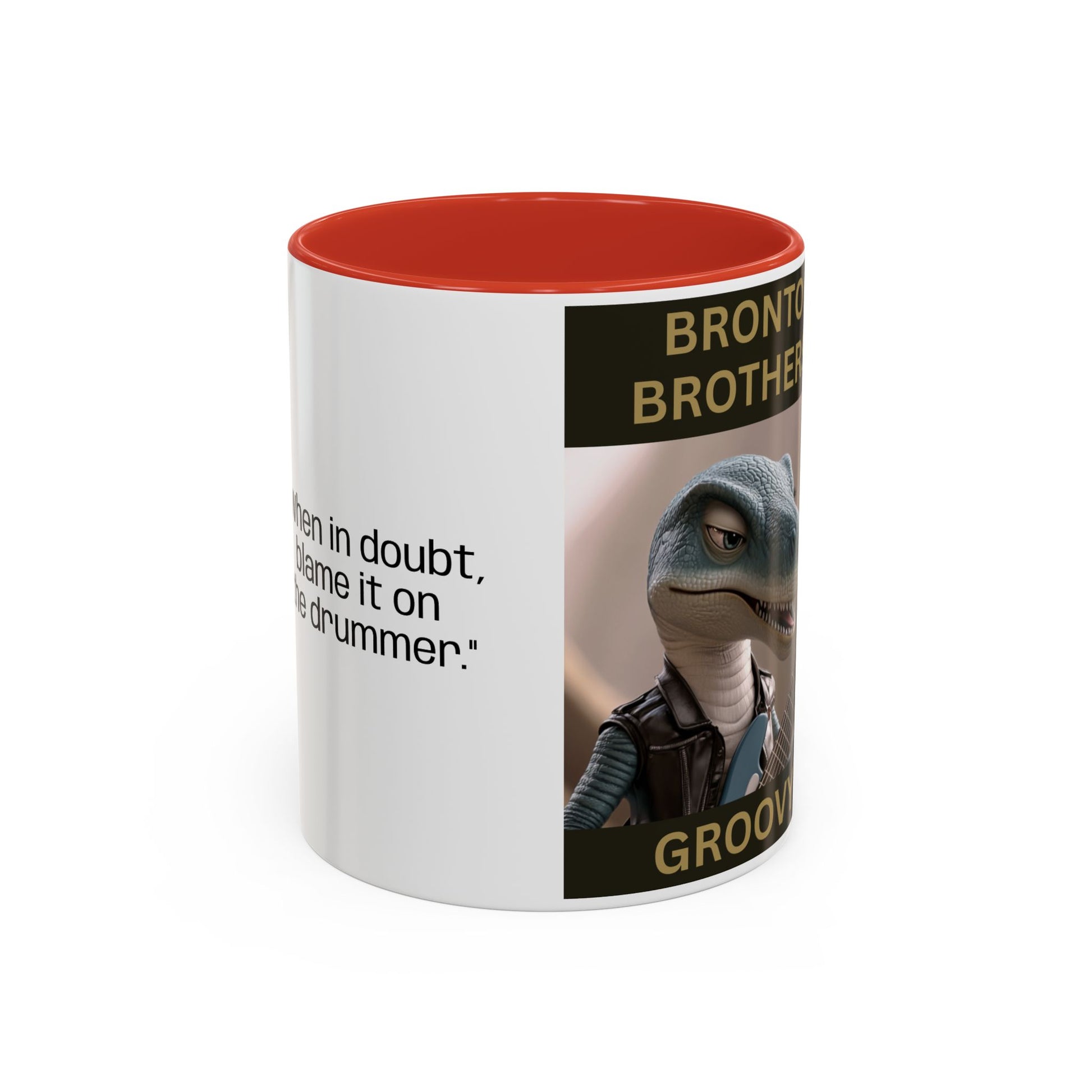 Groovy Groove Bronto Brothers Collector Dinosaur Coffee Mug for Music Lovers