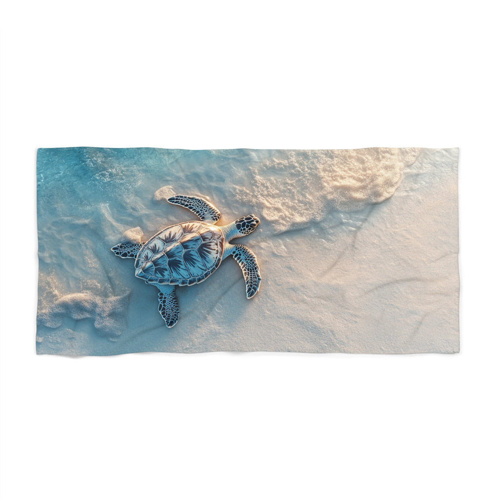 Beach Towel, Sea Turtle Beach Design - Tropical Towel, Ocean Animal Print, Summer Pool Towel, Relaxing Beach Blanket, Coastal Home Decor