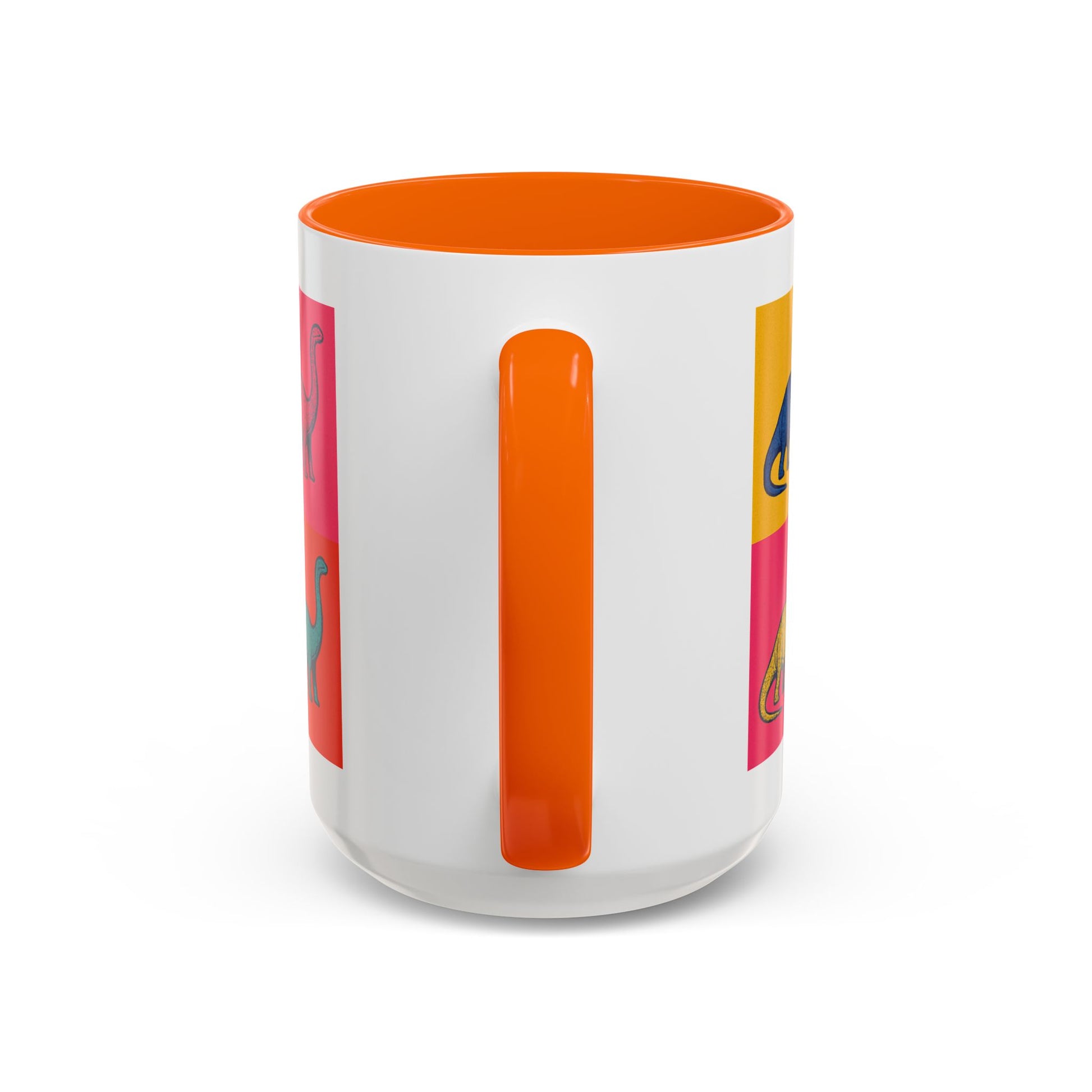 Colorful Dinosaur Accent Coffee Mug - Fun Gift for Dino Lovers, Cute Drinkware for Birthdays, Unique Home Decor, Dinosaur Themed