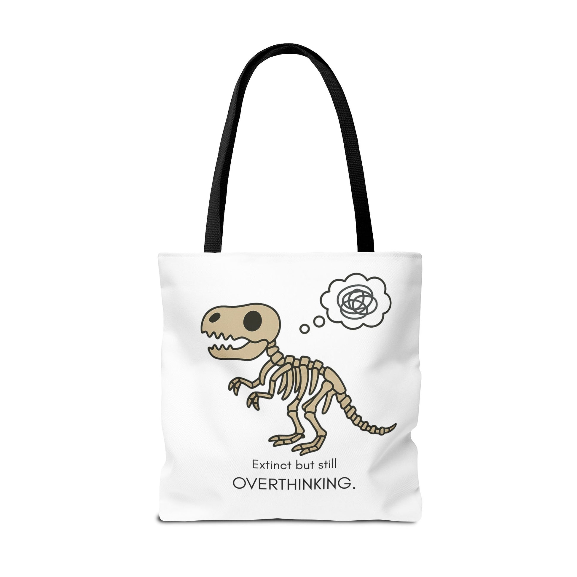 Dinosaur Tote Bag - Extinct but still OVERTHINKING, Funny Tote, Gift for Students, Eco-Friendly Carryall, Unique Shopper Bag, Cute Bag [...]