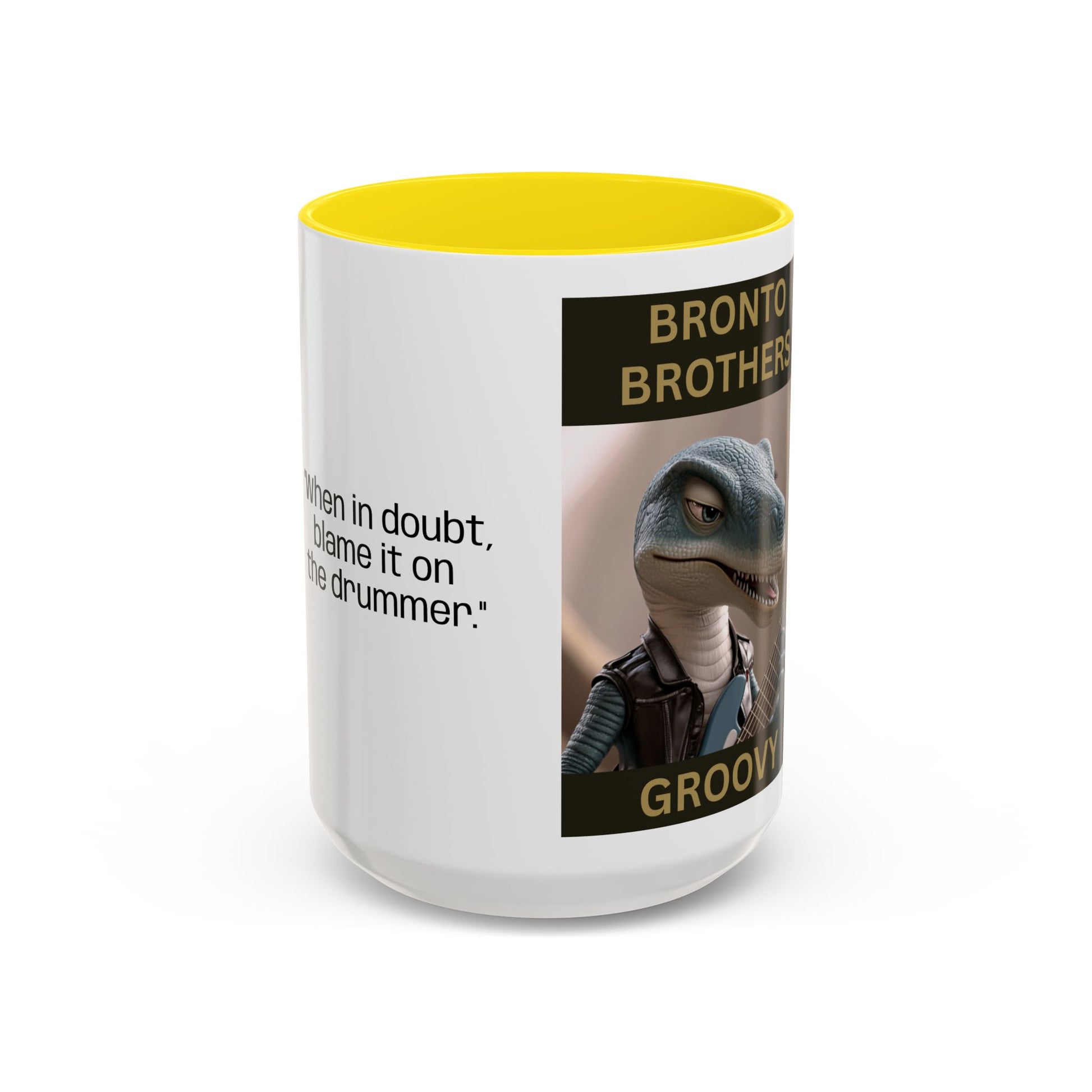 Groovy Groove Bronto Brothers Collector Dinosaur Coffee Mug for Music Lovers