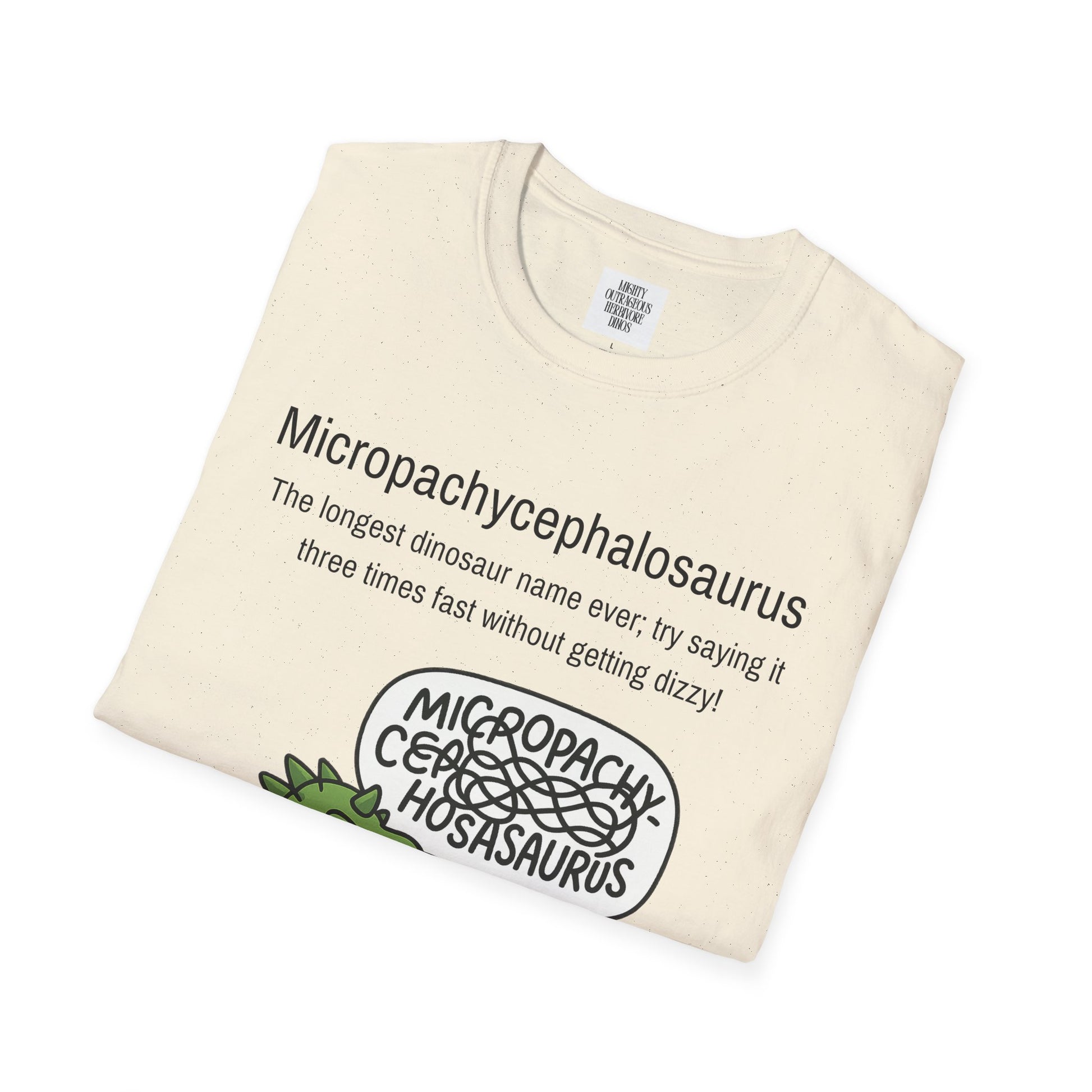 Tongue Twister Dinosaur Tee, Quirky Graphic Tee, Cute Dinosaur Apparel, Gift for Dino Lovers, Casual Wear