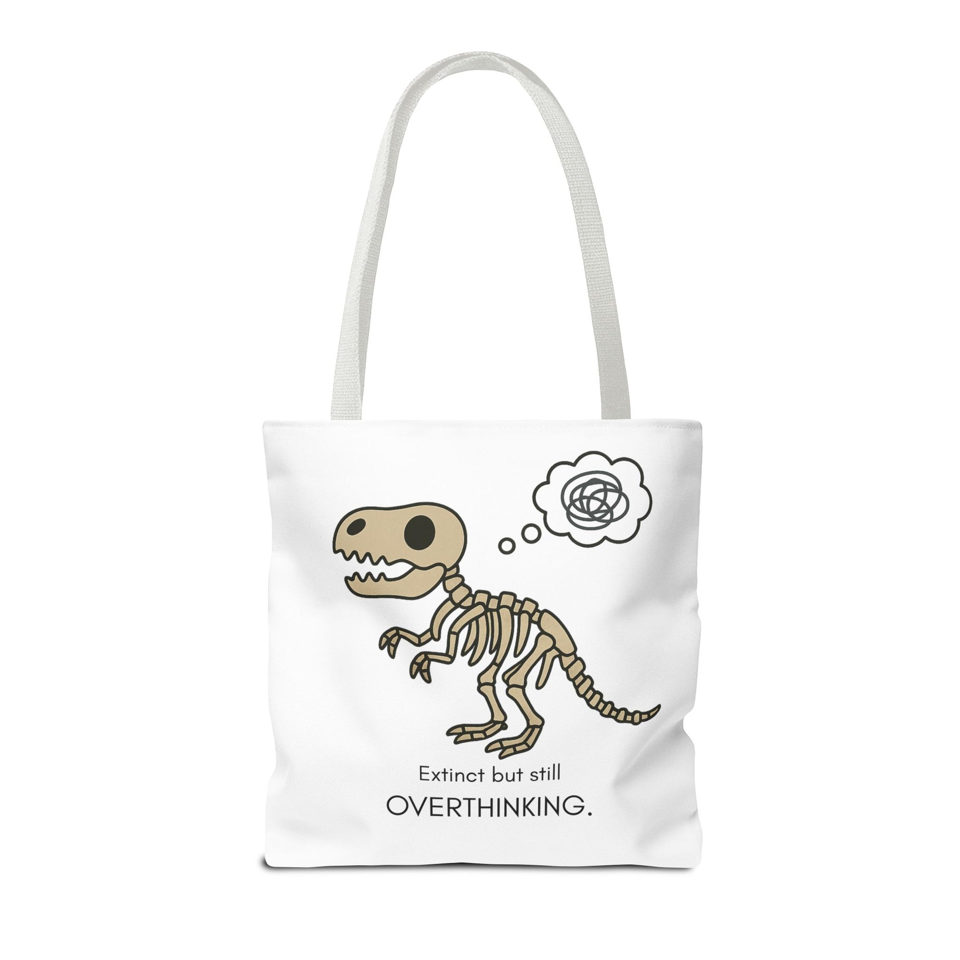 Dinosaur Tote Bag - Extinct but still OVERTHINKING, Funny Tote, Gift for Students, Eco-Friendly Carryall, Unique Shopper Bag, Cute Bag [...]