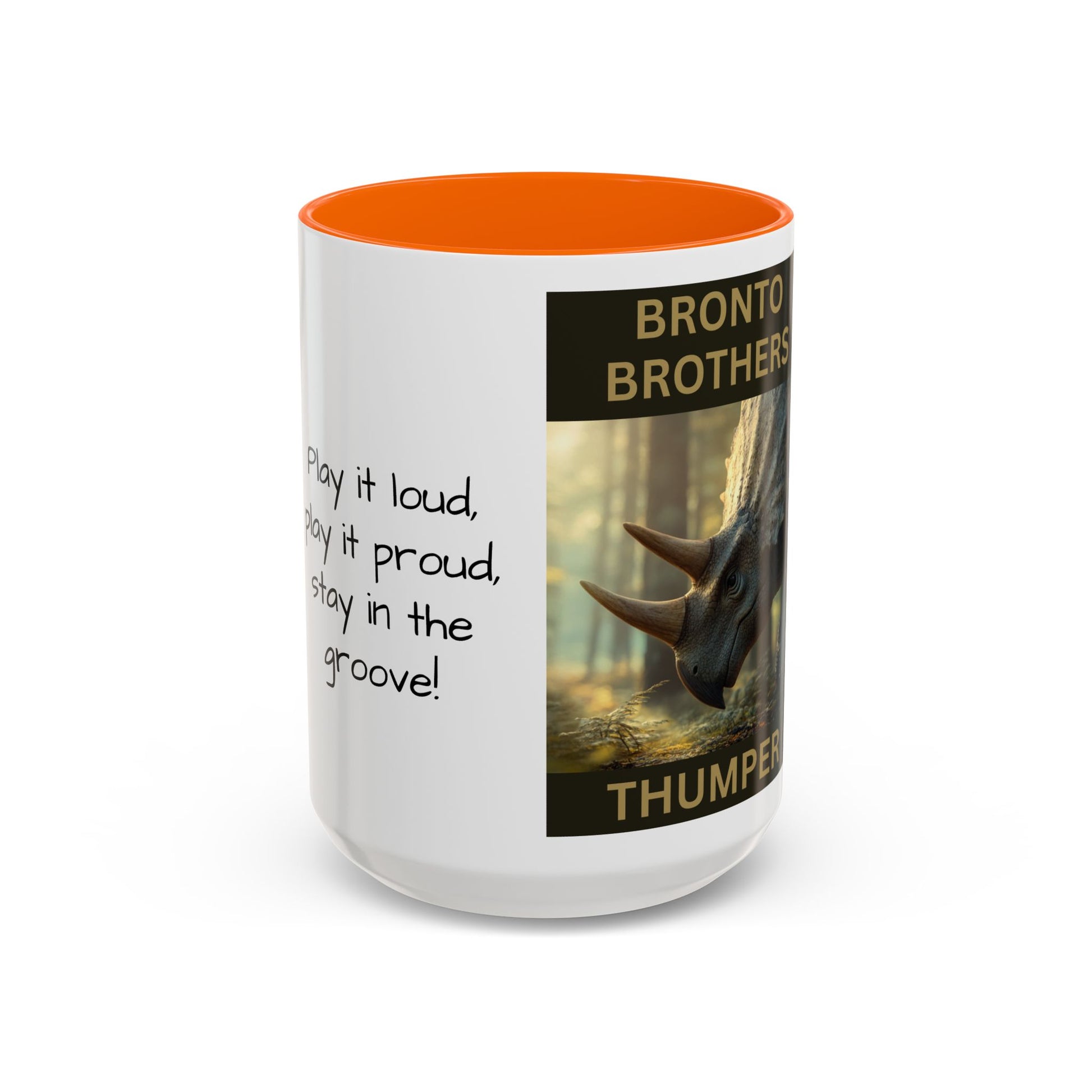 Thumper the Drummer Bronto Brothers Collector Dinosaur Mug