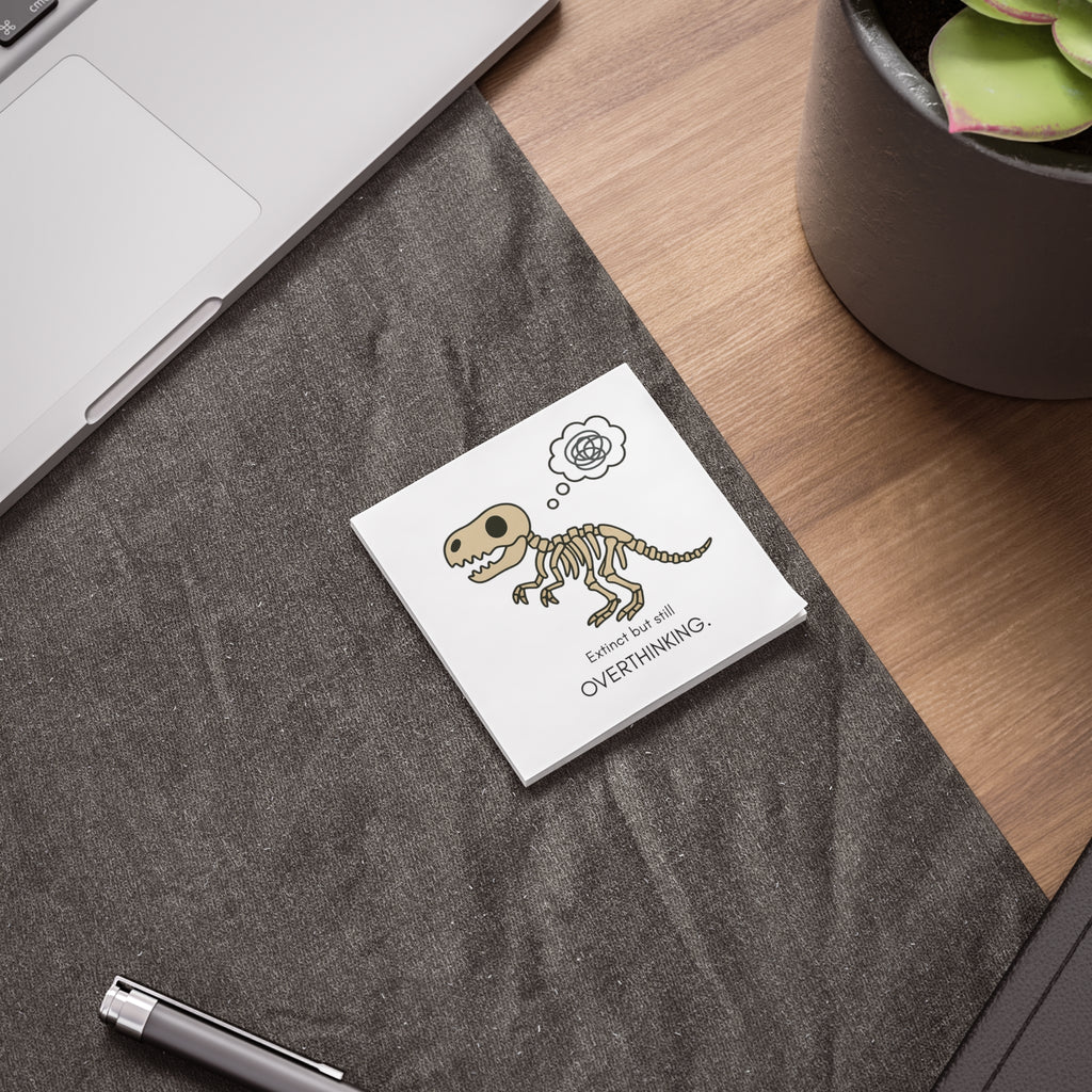 Dino-Themed Note Pads for Overthinkers, Cute Stationery for Kids and Adults, Fun Gifts, Office Supplies, Unique Journals