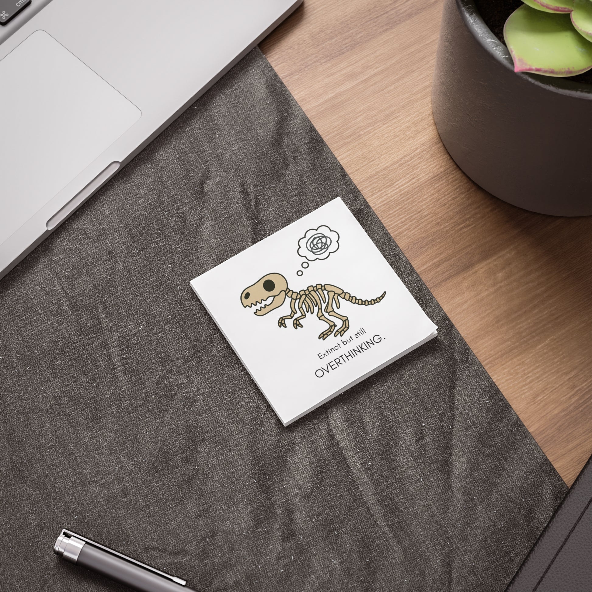 Dino-Themed Note Pads for Overthinkers, Cute Stationery for Kids and Adults, Fun Gifts, Office Supplies, Unique Journals