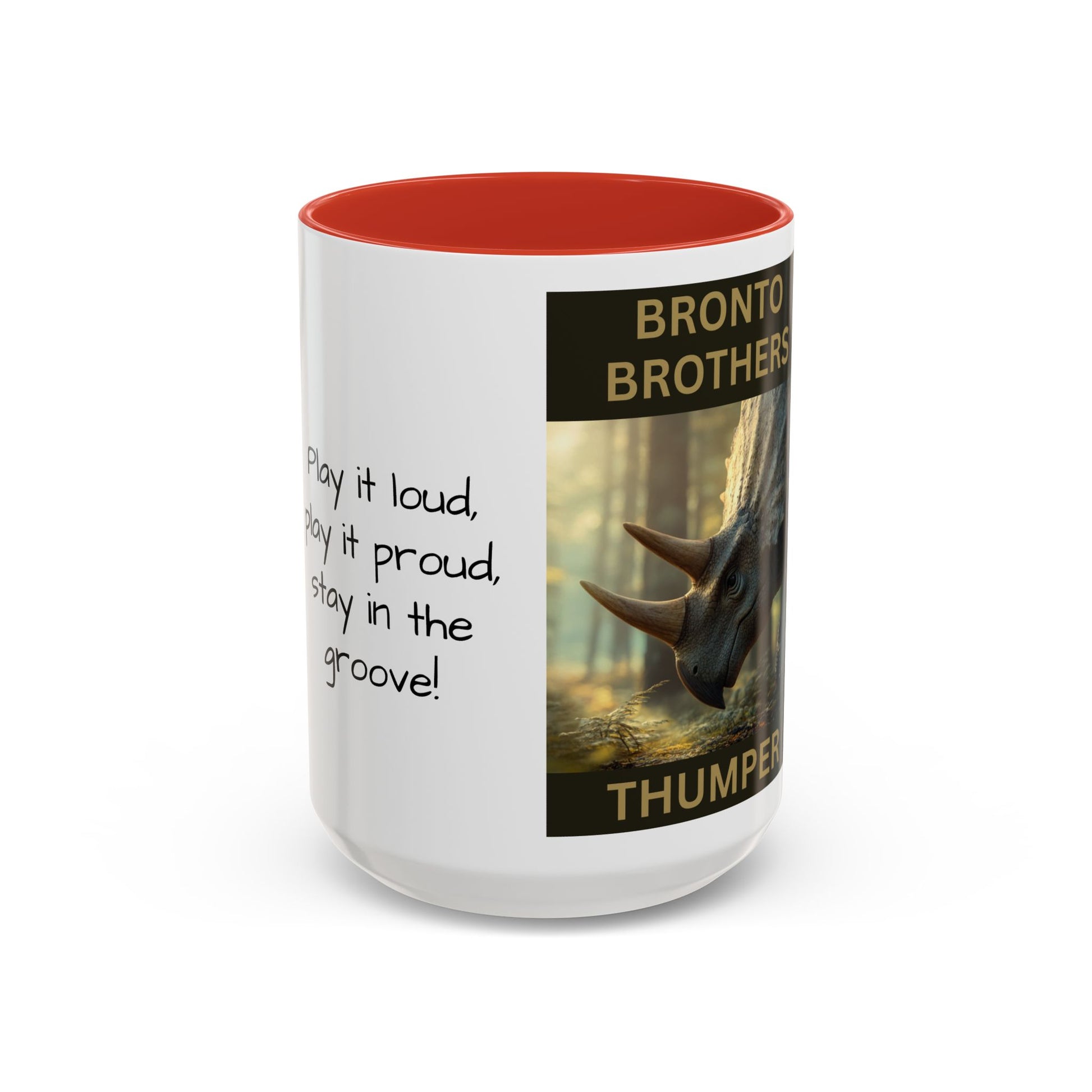 Thumper the Drummer Bronto Brothers Collector Dinosaur Mug