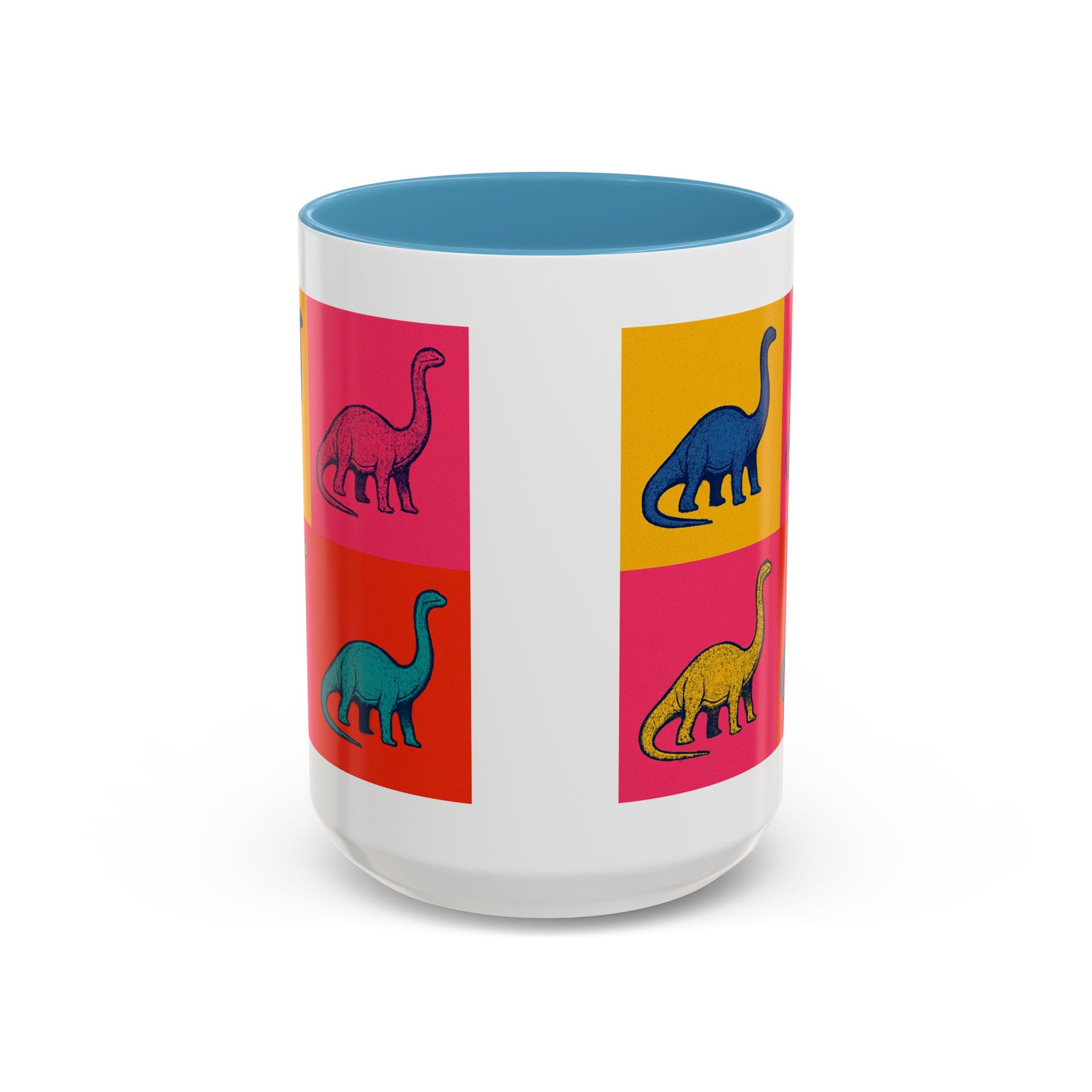 Colorful Dinosaur Accent Coffee Mug - Fun Gift for Dino Lovers, Cute Drinkware for Birthdays, Unique Home Decor, Dinosaur Themed