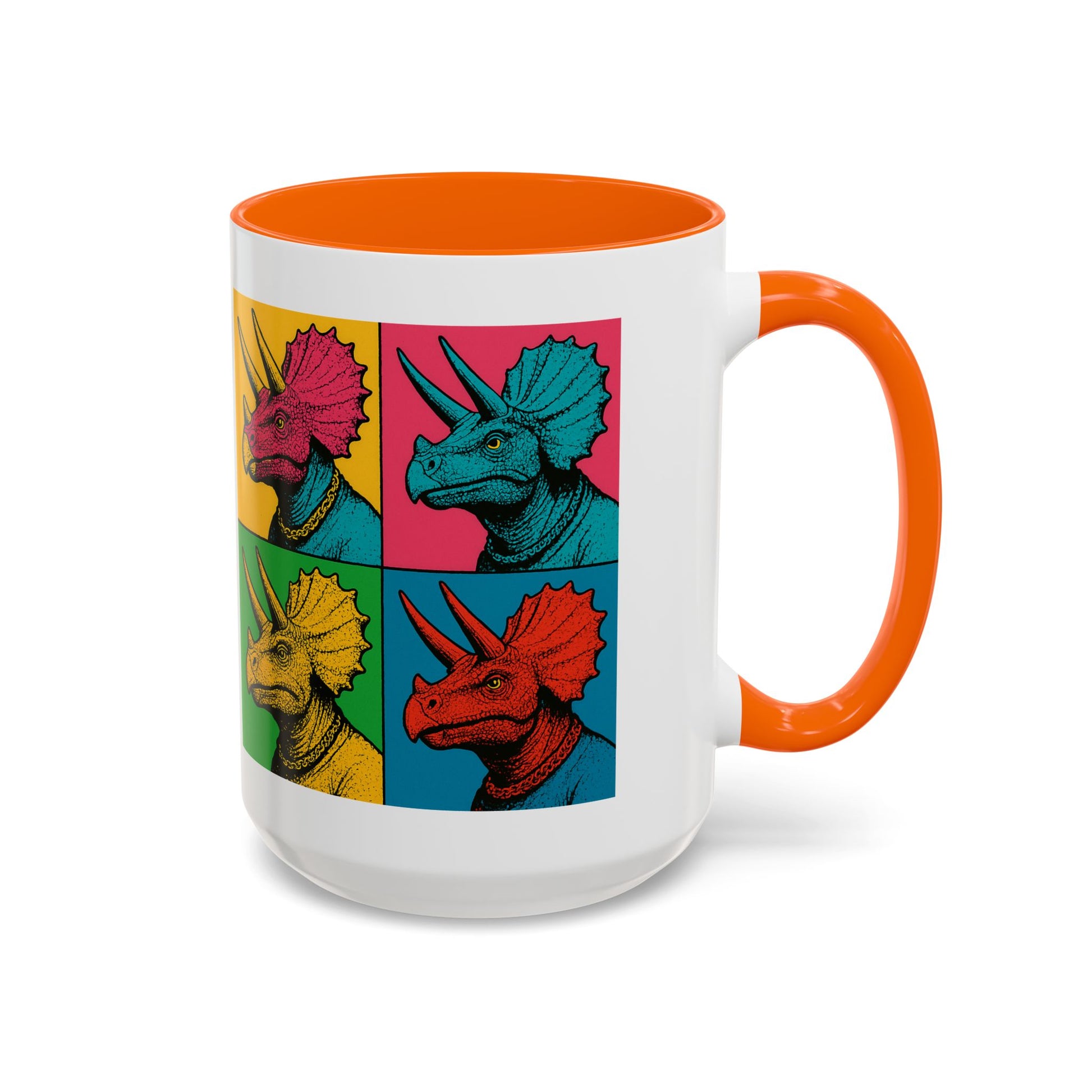 Colorful Triceratops Accent Coffee Mug - Funky Dinosaur Mug, Gift for Dino Lovers, Pop Art Coffee Cup, Holiday or Birthday Gift, Cute [...]