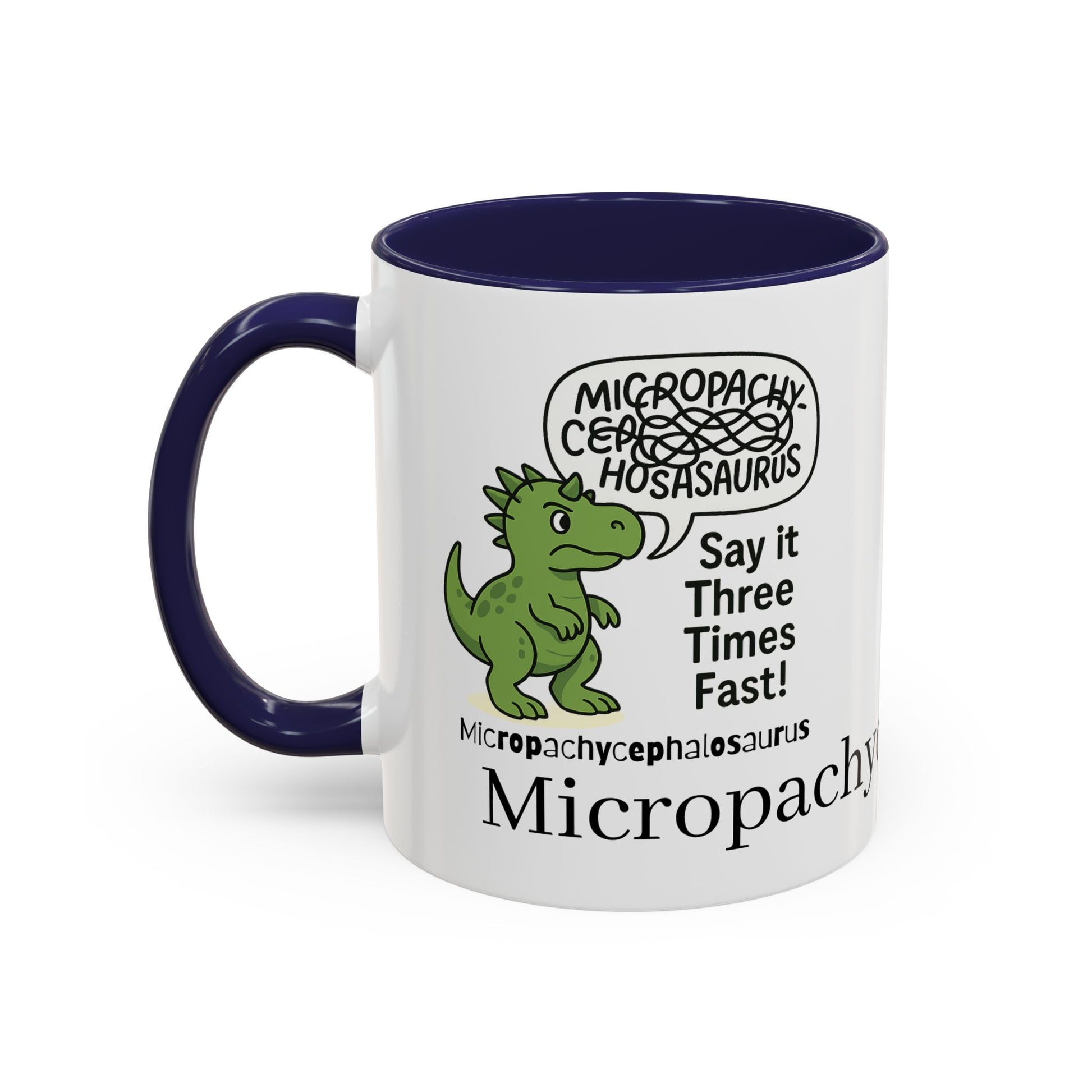 Micro Pachycephalosaurus Coffee Mug | Fun Dinosaur Drinkware, Unique Gift, Quirky Office Cup, Geeky Decor, Educational Mug