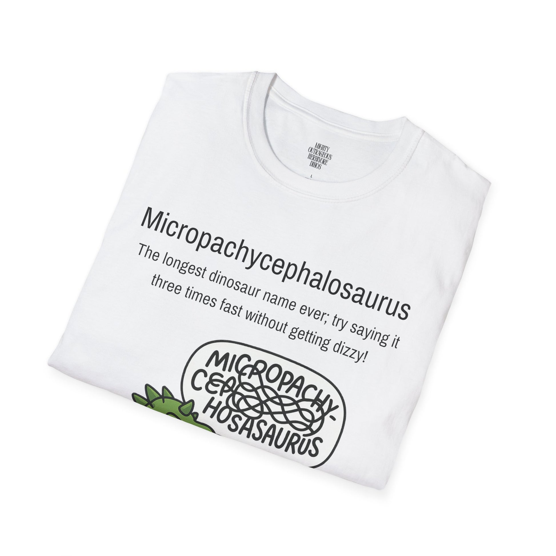 Tongue Twister Dinosaur Tee, Quirky Graphic Tee, Cute Dinosaur Apparel, Gift for Dino Lovers, Casual Wear