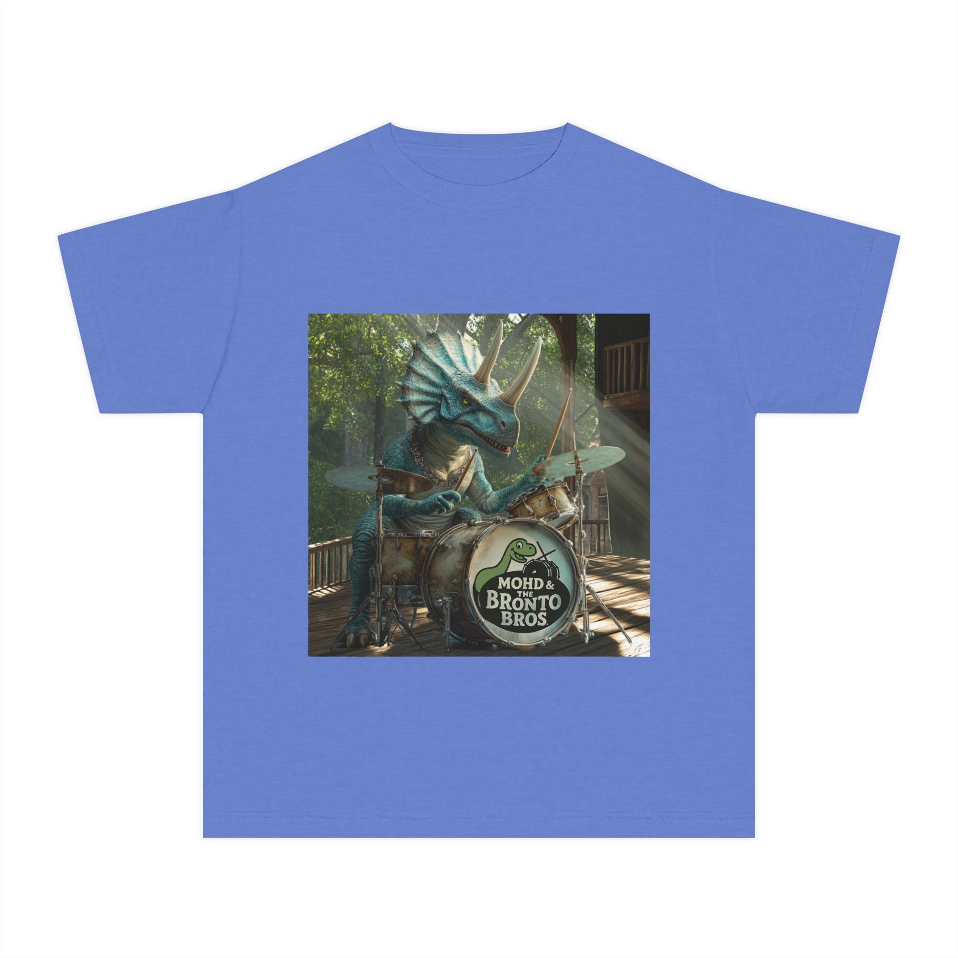 Youth Midweight Tee with Dino Adventure Design for Kids, Perfect for Summer Fun, Birthday Parties, Concerts, or Roarsome Events!